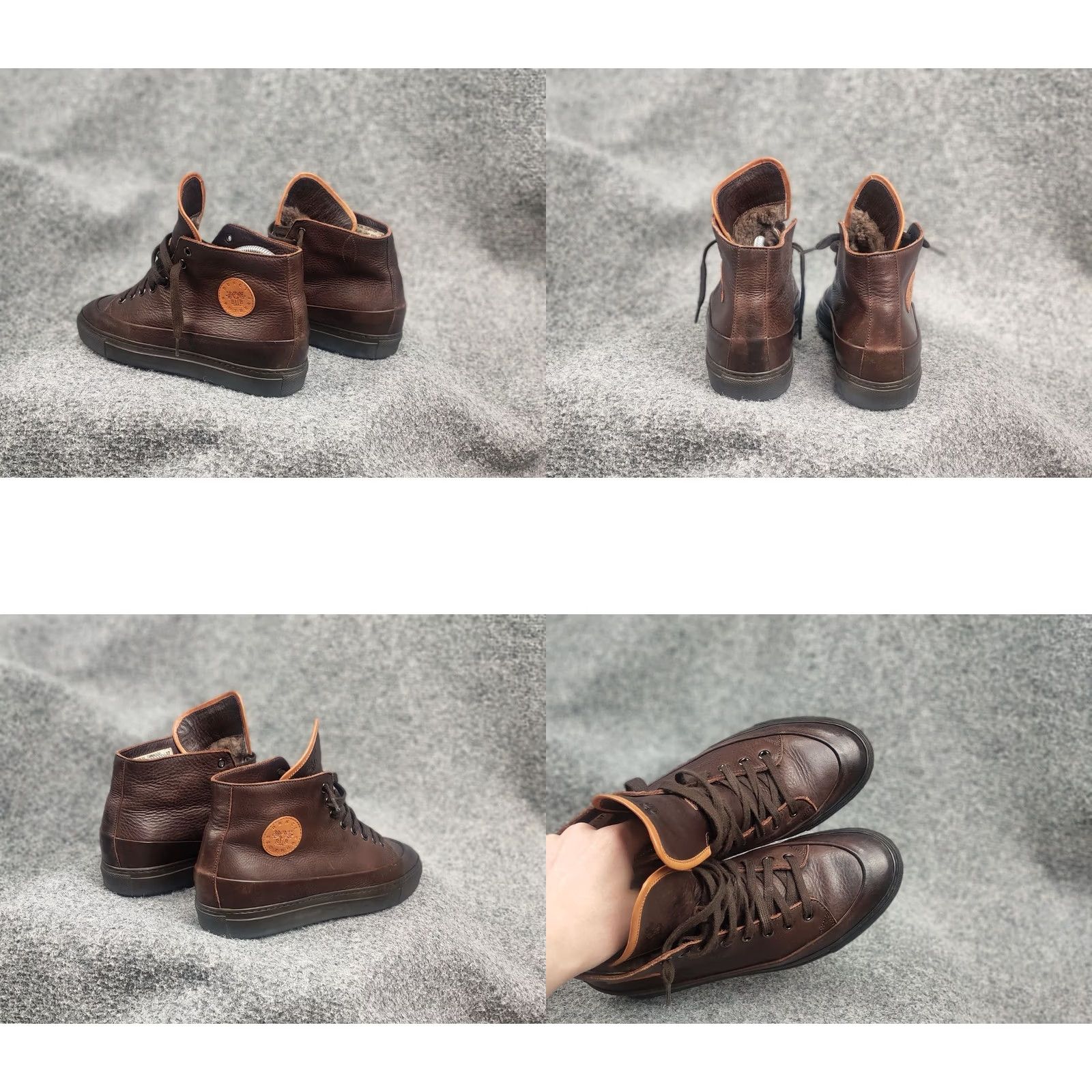 Vintage Benci Brothers scrambler Fur-lined brown Italian leather boots Sneakers - Boots - 8 - Brown - Fur - Leather - Italy - Vintage No - Women - Sneakers Size US 8 / IT 38 - 9 Thumbnail