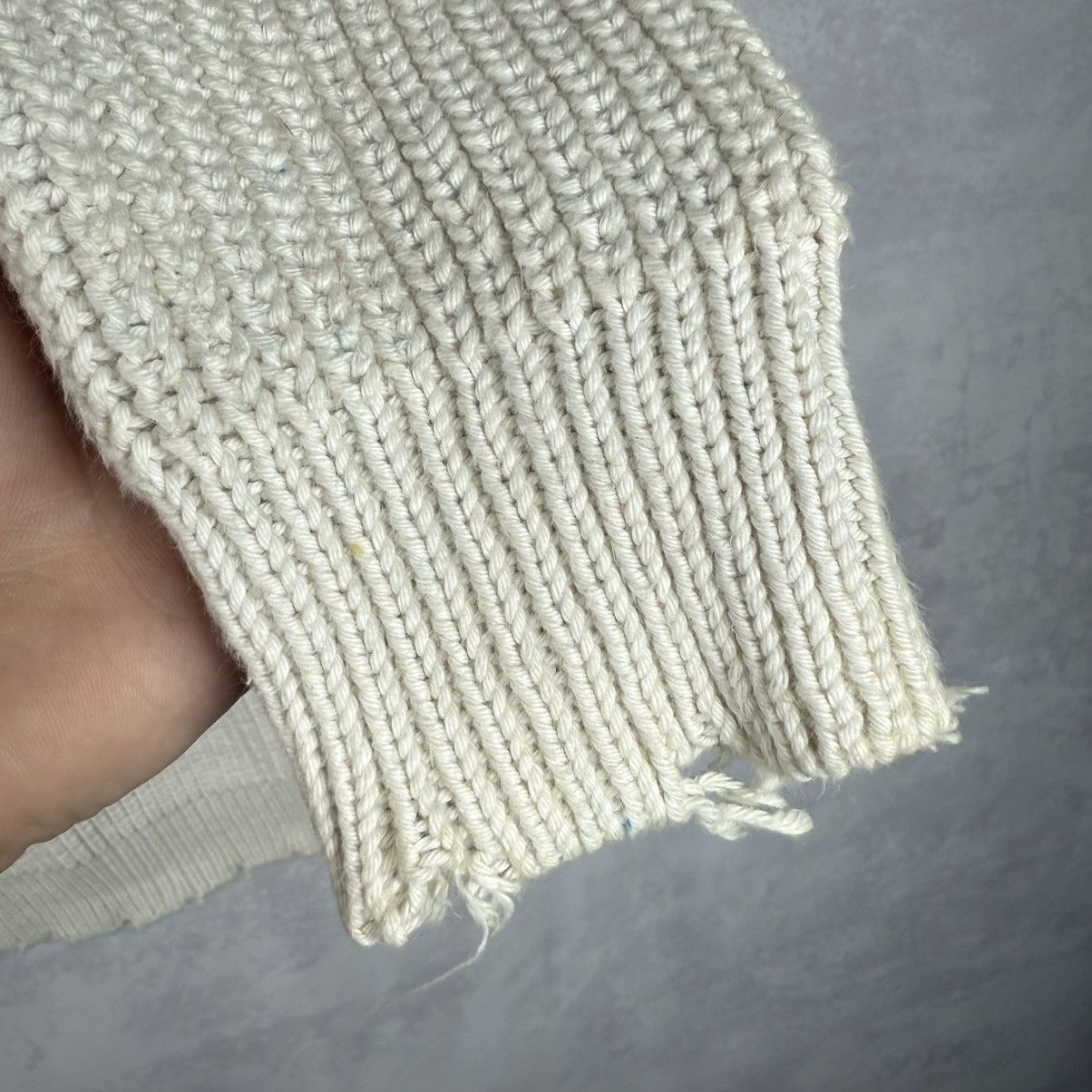 Zadig & Voltaire Zadig&Voltaire Kary Cow Distress Cotton Wool Knit Sweater Size XS / US 0-2 / IT 36-38 - 20 Thumbnail