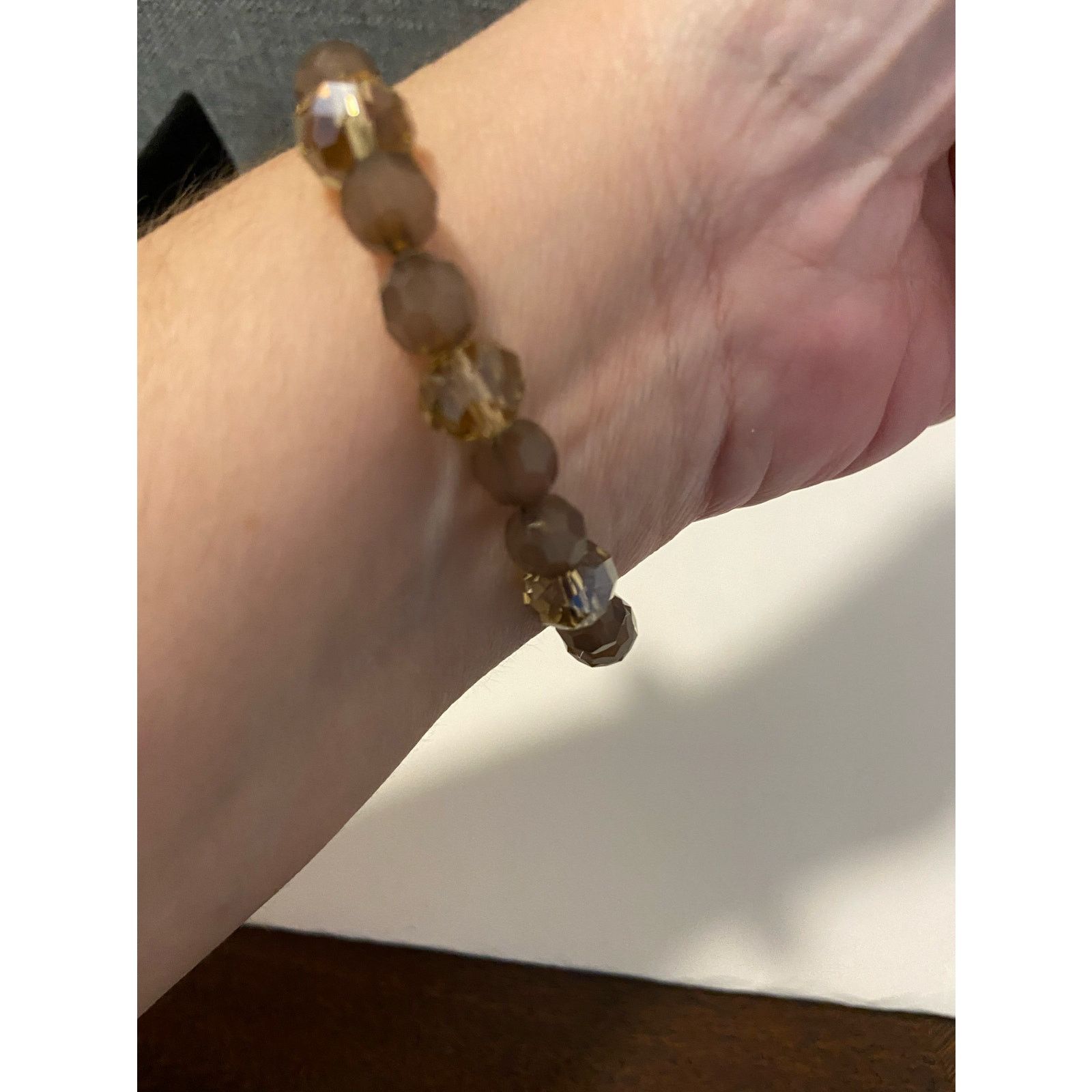 Handmade Handmade gray glass bead bracelet Size ONE SIZE - 2 Thumbnail