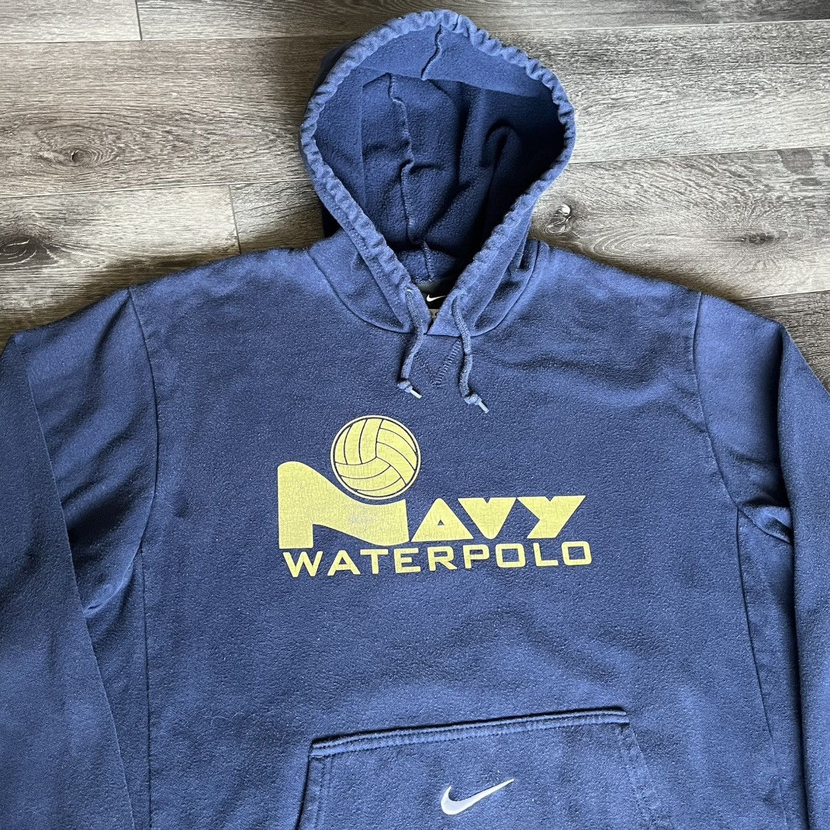 Nike Vintage 2000s Nike Center Swoosh US Navy Water Polo Hoodie Size US M / EU 48-50 / 2 - 3 Thumbnail