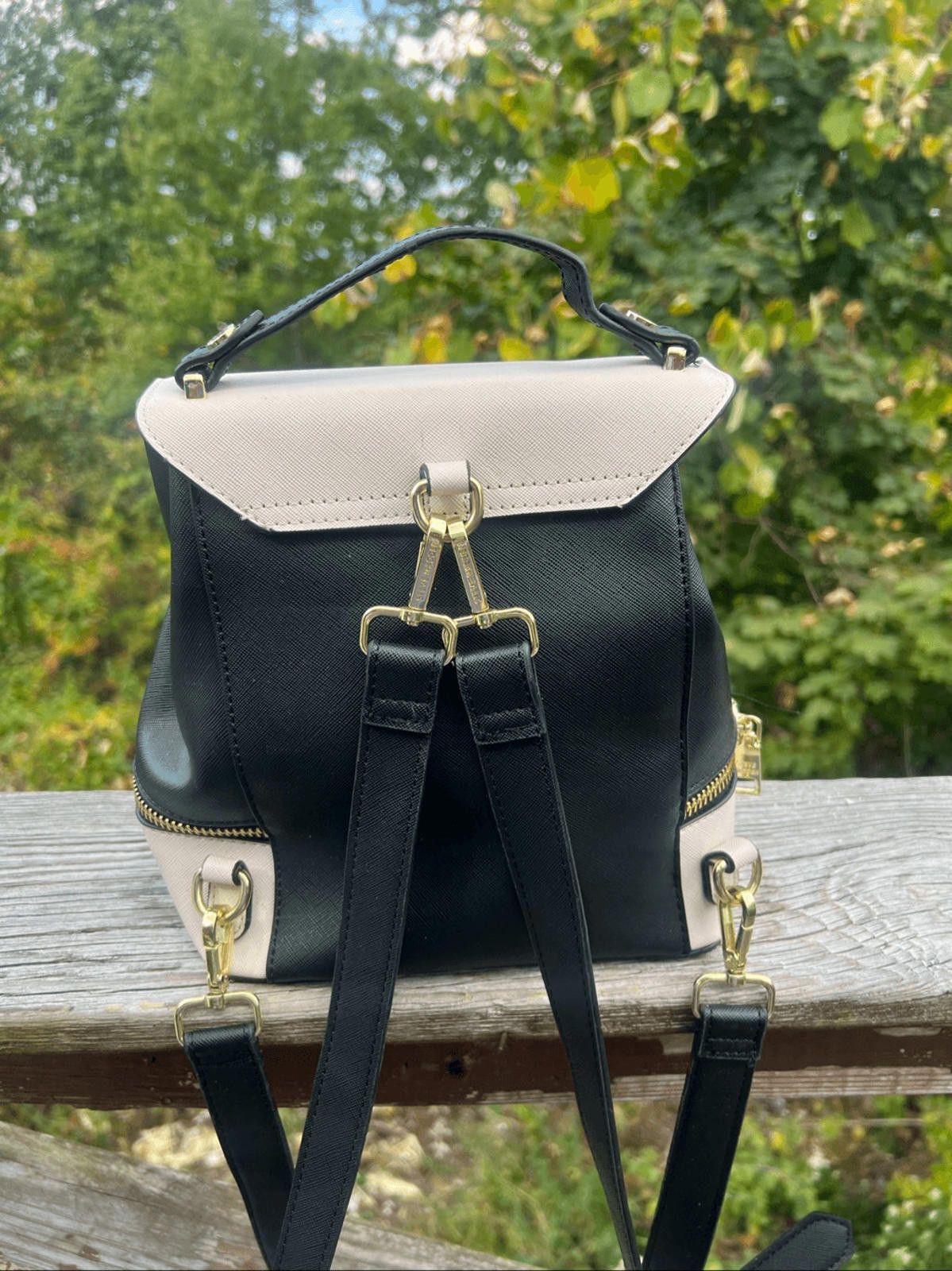 Steve Madden Steve Madden Backpack With Top Handle Purse Faux Leather Size ONE SIZE - 2 Thumbnail