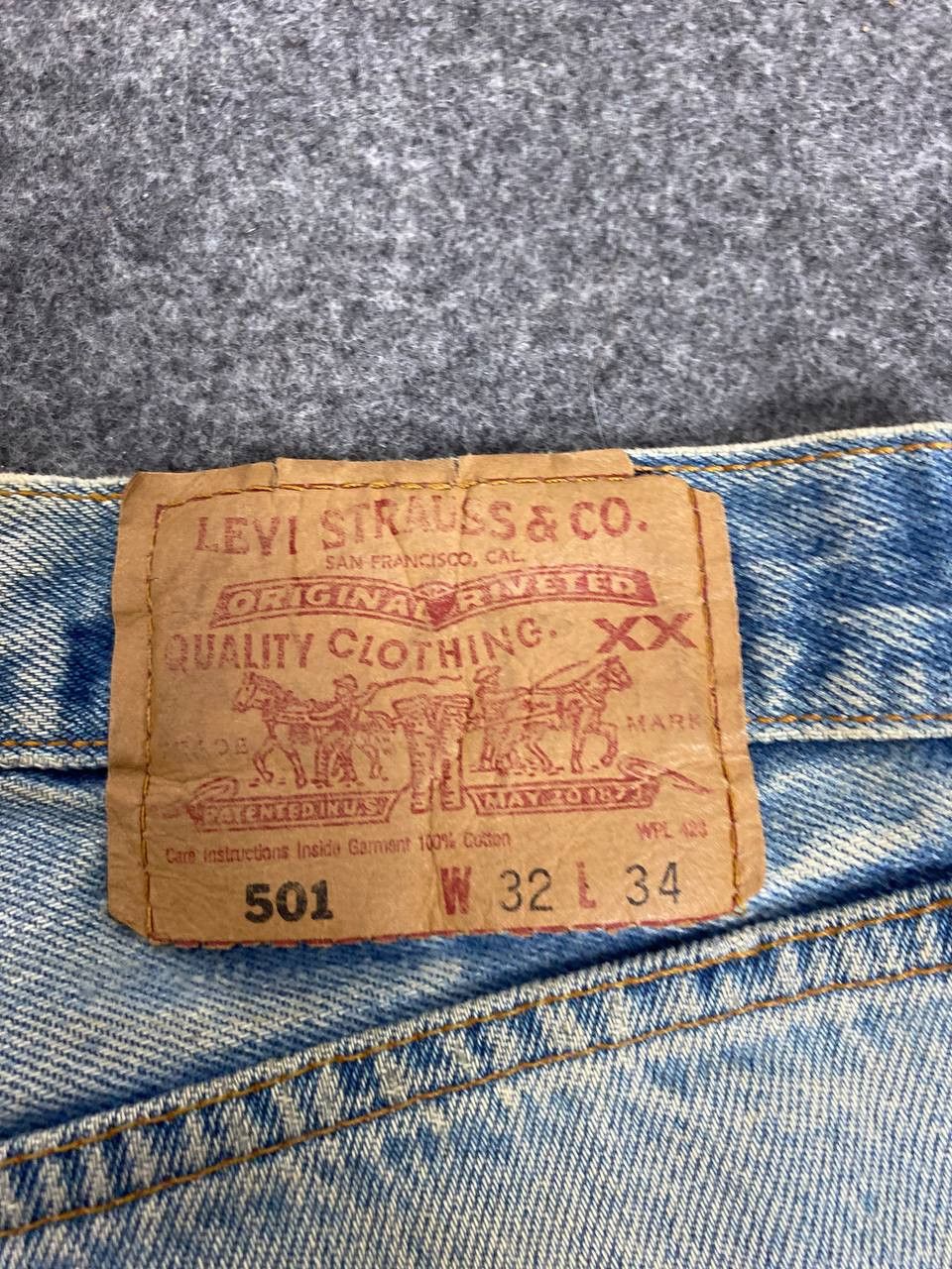 Levi's vintage levis 501 custom distressed denim nice design Size 32" / US 10 / IT 46 - 7 Thumbnail