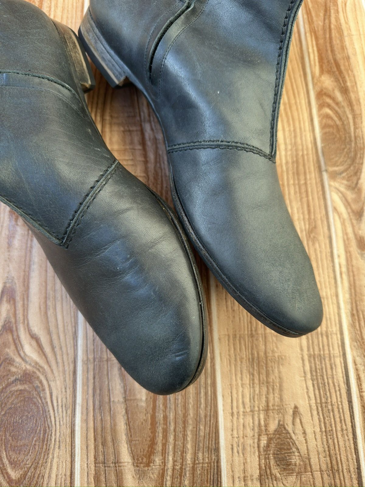 Maison Margiela RARE Maison Martin Margiela BLack Leather Side-Zip Boots Size US 11 / EU 44 - 9 Thumbnail
