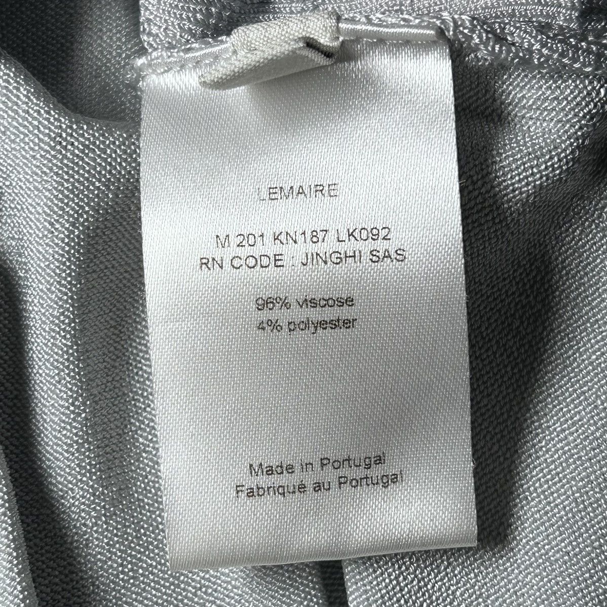 Lemaire Lemaire Viscose Jacquard Knit Long Sleeve Polo Gray S Size US S / EU 44-46 / 1 - 10 Thumbnail