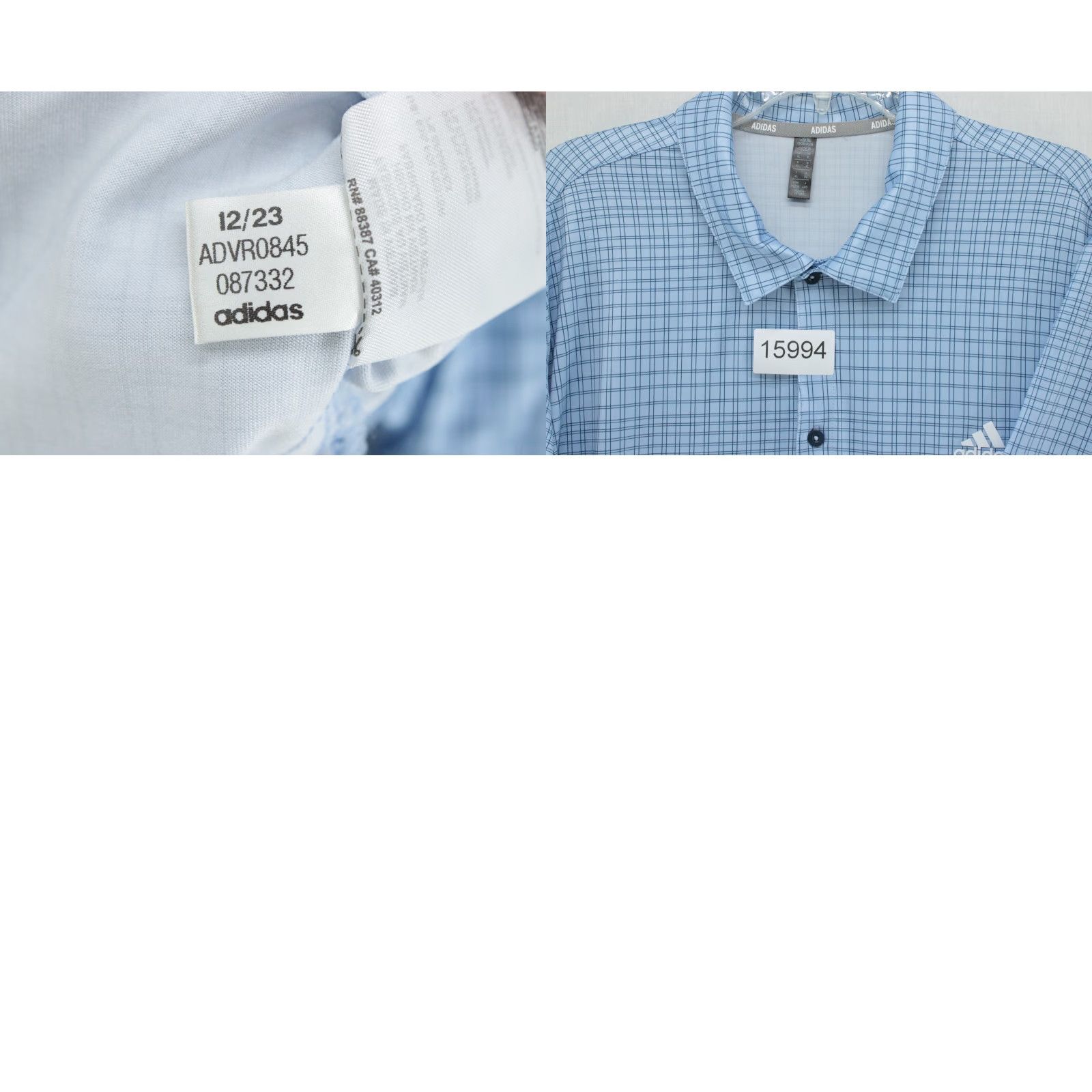 Adidas Adidas Polo Golf Shirt Men XL Blue Check Logo Polo Casual Office Preppy Athleisure Sports Mens Size US XL / EU 56 / 4 - 8 Thumbnail