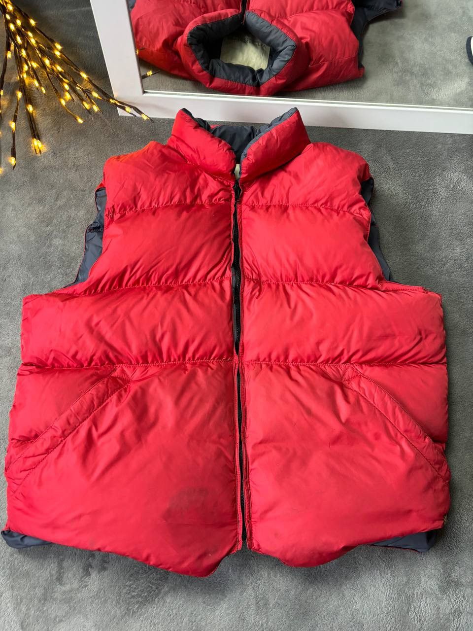 Pre-owned Denim And Supply Ralph Lauren X Polo Ralph Lauren Vintage Y2k Denim And Supply Ralph Laurent Down Vest In Red