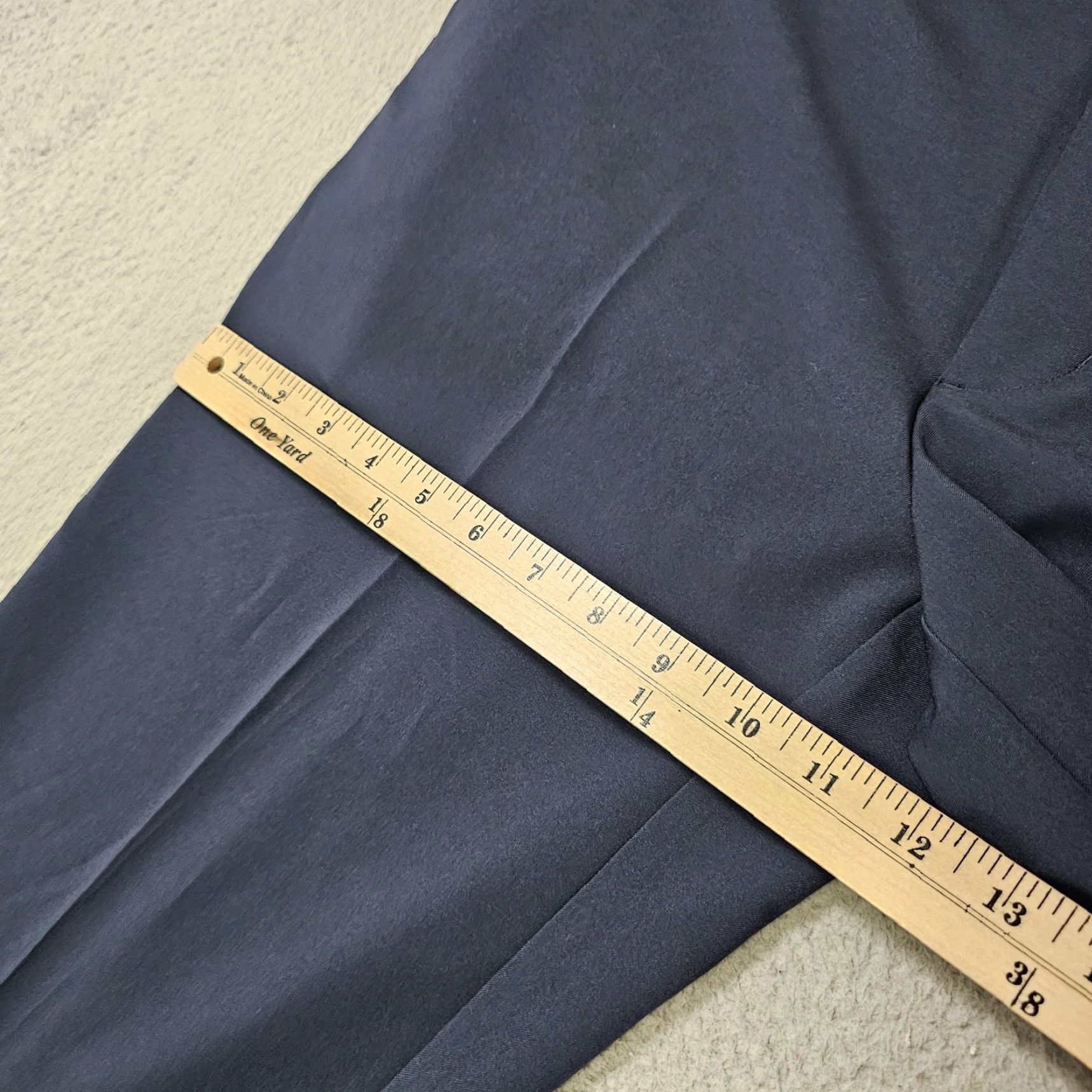 Vintage Greg Norman Mens Dress Pants 33x32 Blue Flat Front Stretch Business Casual 90% Polyester 10% Spandex Size US 32 / EU 48 - 5 Thumbnail