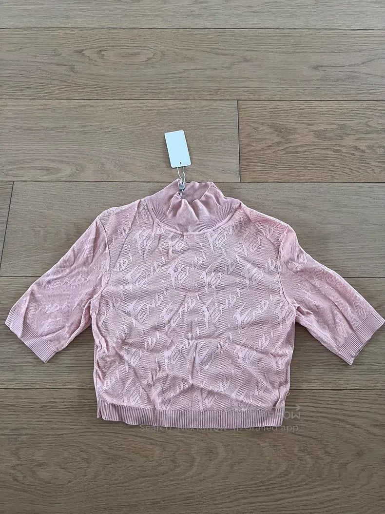 Fendi Fendi Pink high-necked short-sleeve top Size S / US 4 / IT 40 - 1 Thumbnail