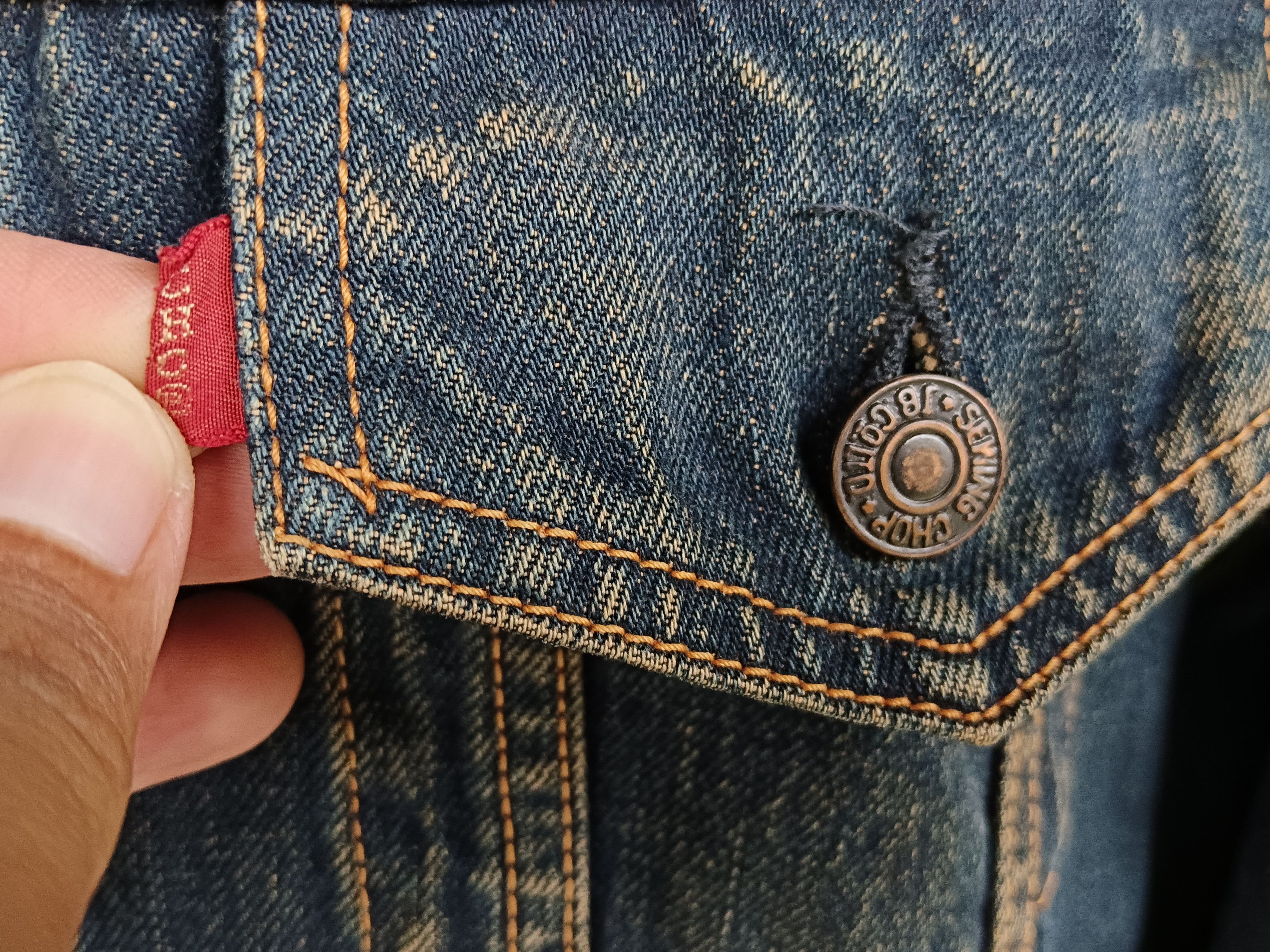 Johnbull × Vintage John bull lot 702 vintage denime jeans jacket S sewing chop Size US S / EU 44-46 / 1 - 4 Thumbnail