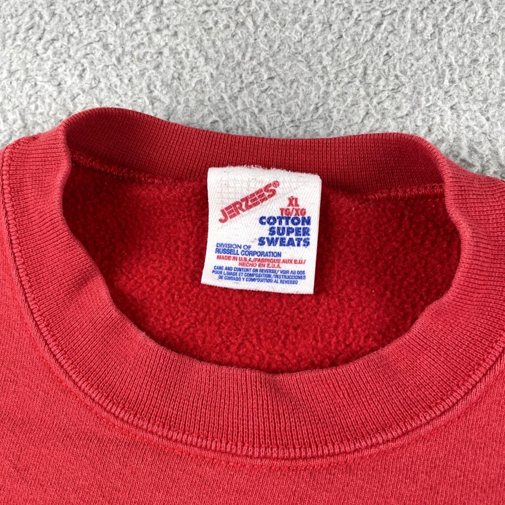 Jerzees VINTAGE Jerzees Mens XL United States Marine Corps Red Pull Over Crewneck Sweatshirt Size US XL / EU 56 / 4 - 4 Thumbnail
