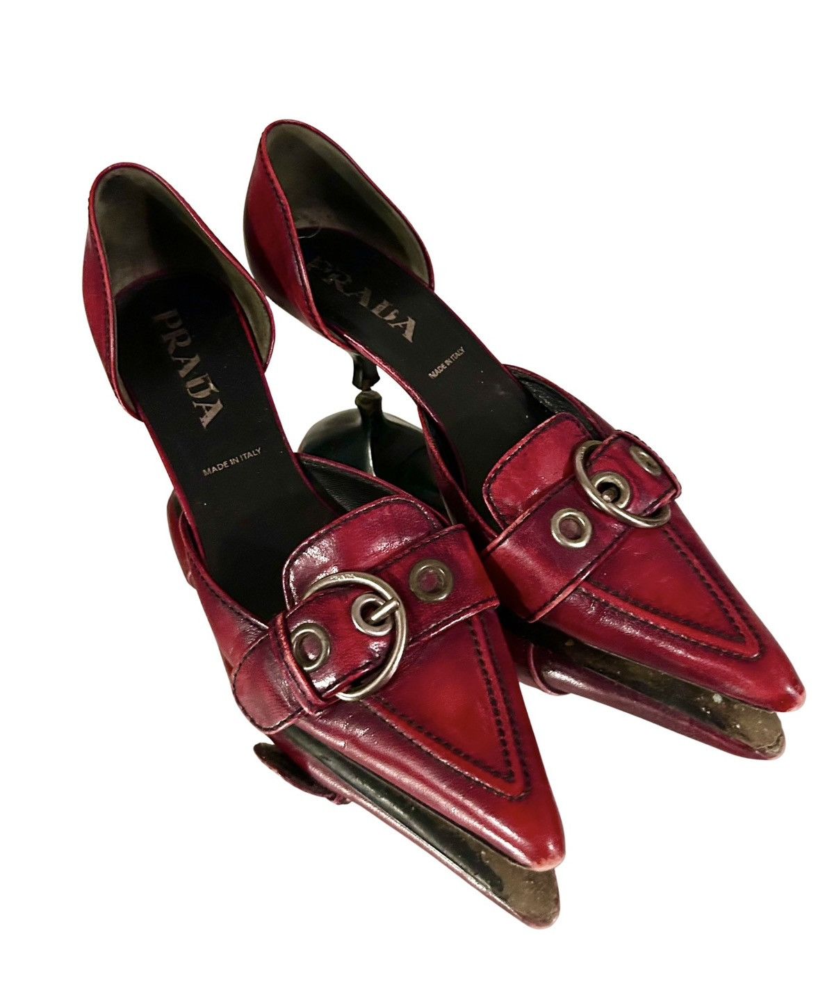 Prada DEVIL WEARS PRADA buckle kitten heels Size US 8.5 / IT 38.5 - 1 Thumbnail
