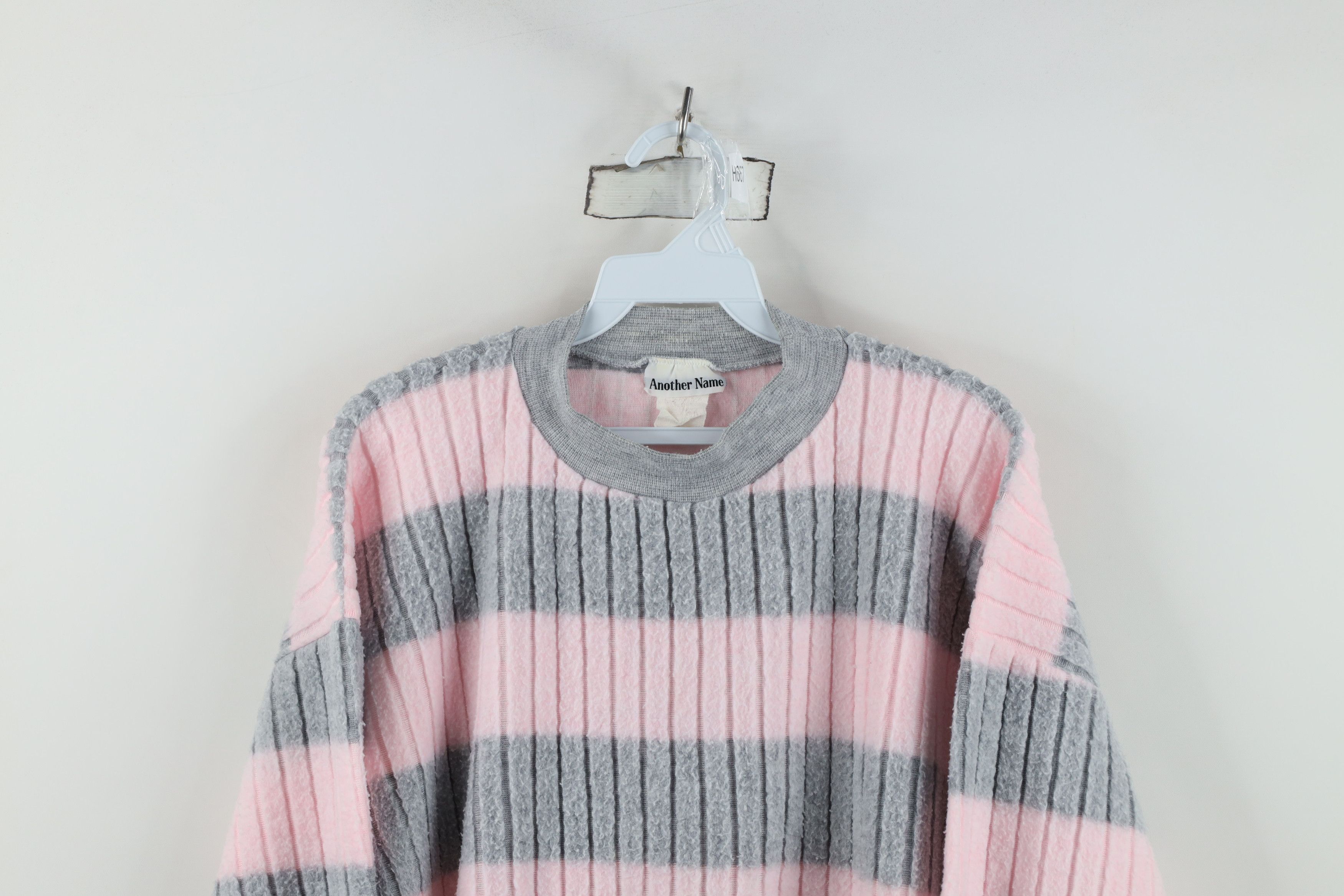 Vintage Vintage 90s Streetwear Block Ribbed Fleece Sweatshirt USA Size XL / US 12-14 / IT 48-50 - 2 Thumbnail