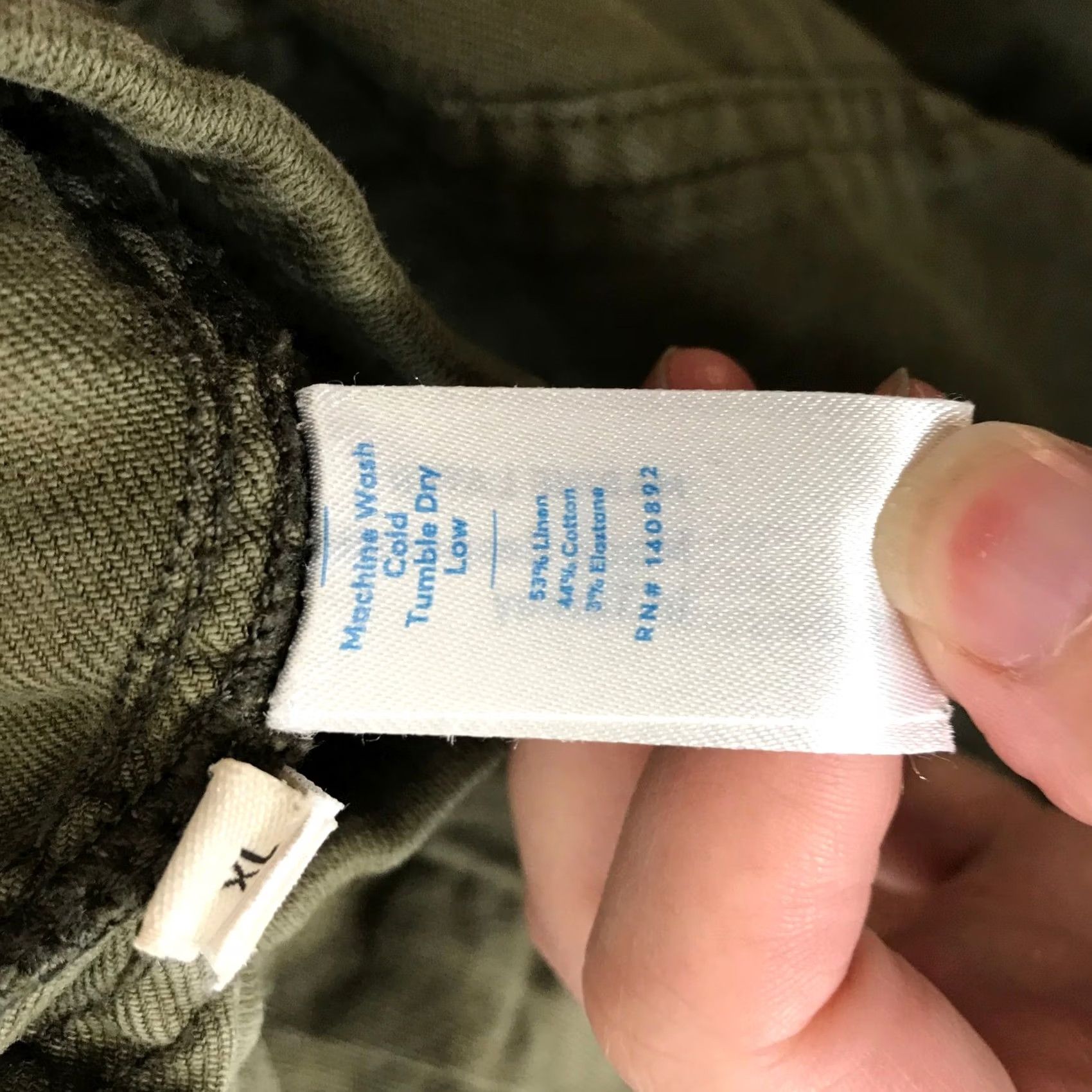 Marine Layer Marine Layer Jogger Pants Olive Green Linen Cotton Blend Pockets XL Womens Casual Comfort Size 40" / US 18 - 8 Thumbnail