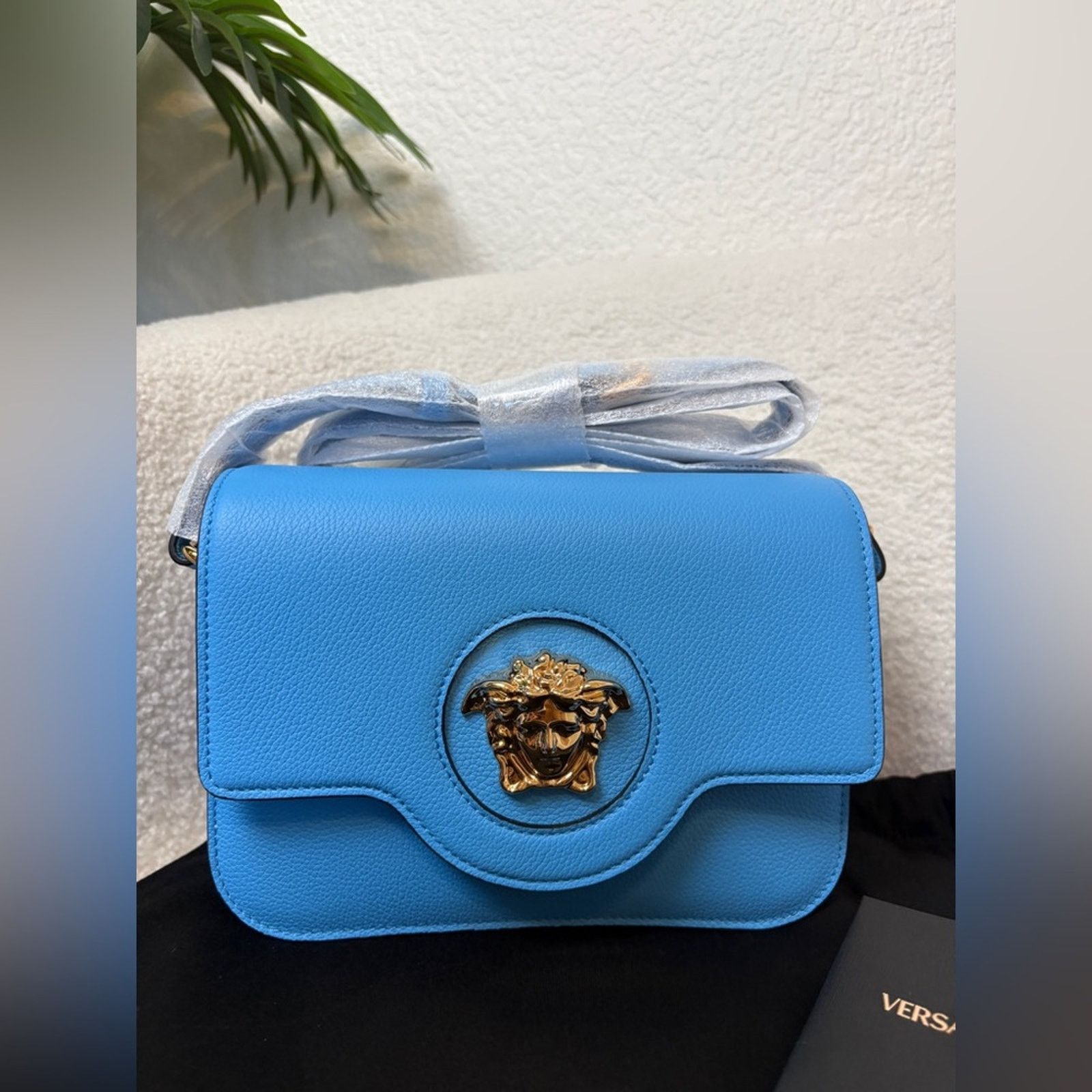 Versace Versace Small La Medusa Shoulder Bag In Blue NWT Size ONE SIZE - 2 Thumbnail
