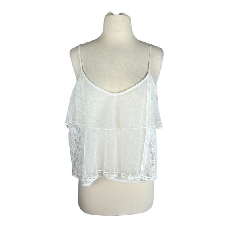 American Eagle Outfitters American Eagle Outfitters | Lace Ruffle Cami Top | Small Size S / US 4 / IT 40 - 1 Thumbnail