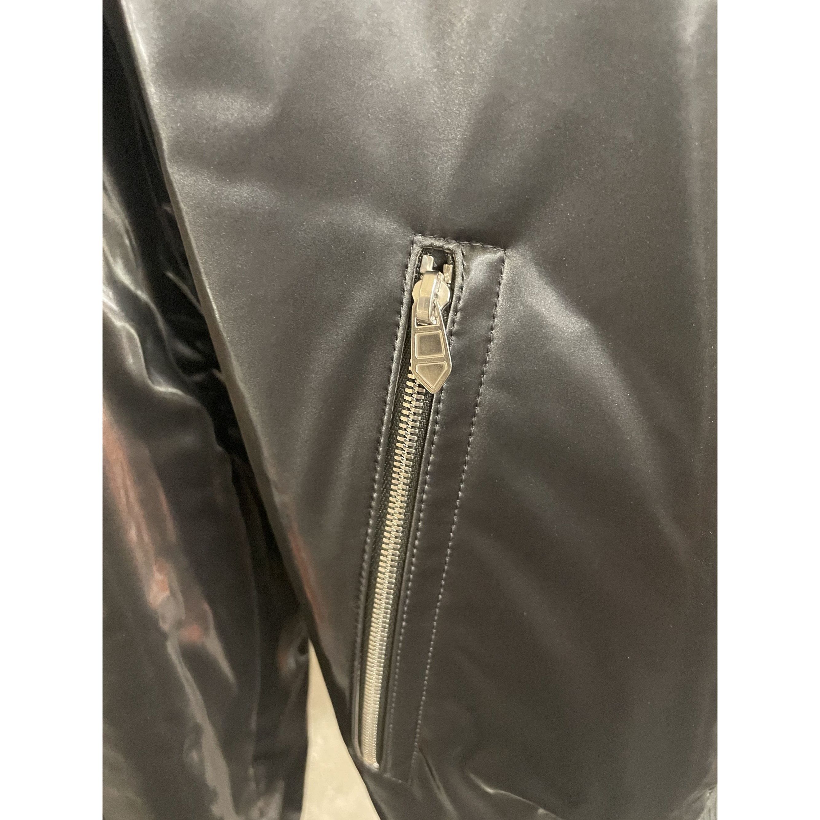 Hermes Hermes Mens Black Satin Bomber Jacket With Zippered Pockets Size US M / EU 48-50 / 2 - 11 Thumbnail