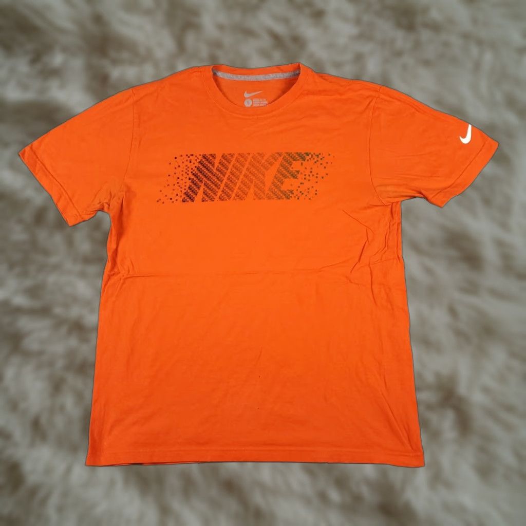 Nike Nike Spell Out Orange Casual T-Shirt Mens Large Size US L / EU 52-54 / 3 - 1 Thumbnail