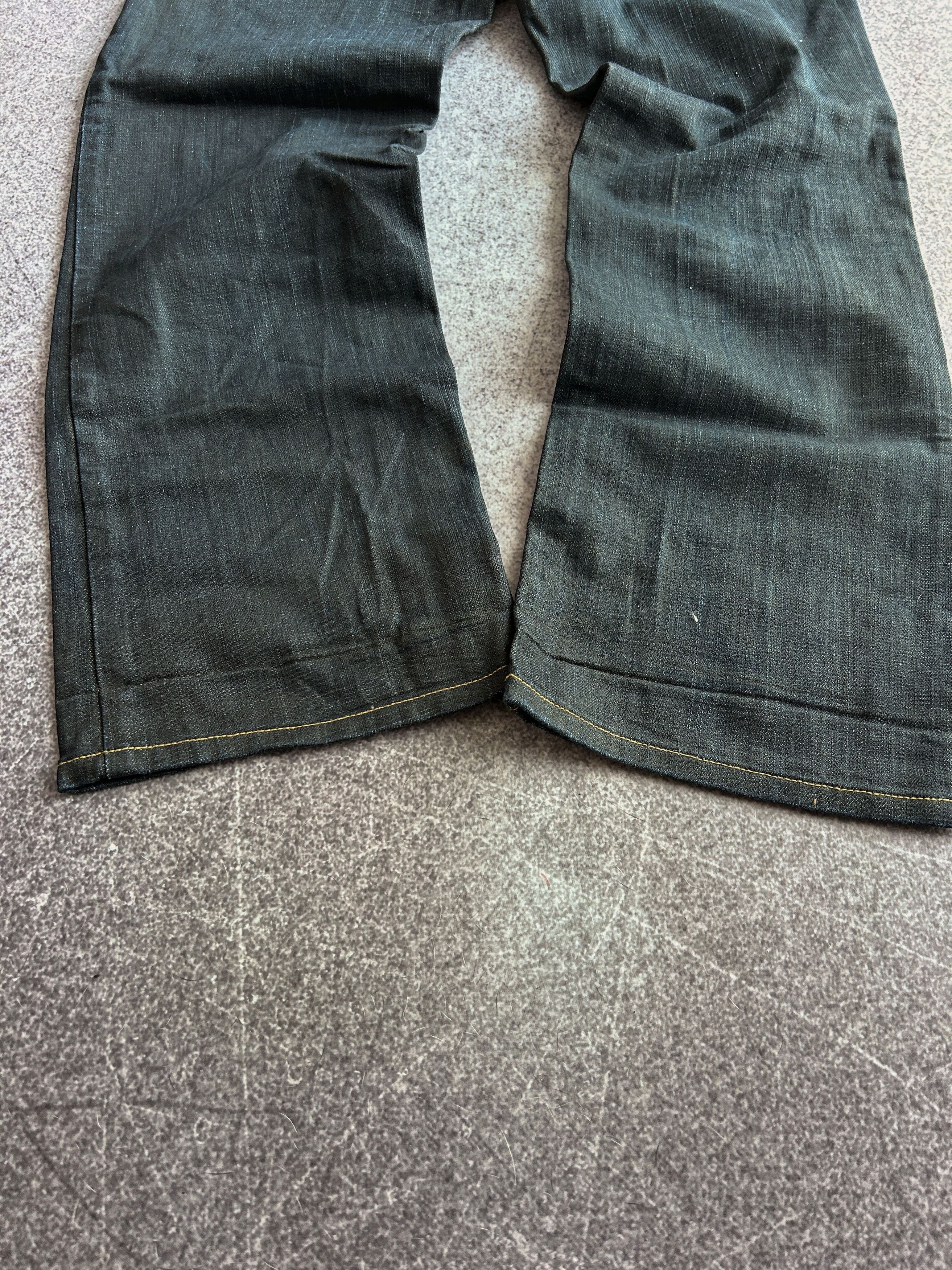 Vintage Y2K Wide Leg Denim Jeans Dark Wash Vintage Streetwear Style Size US 32 / EU 48 - 3 Thumbnail