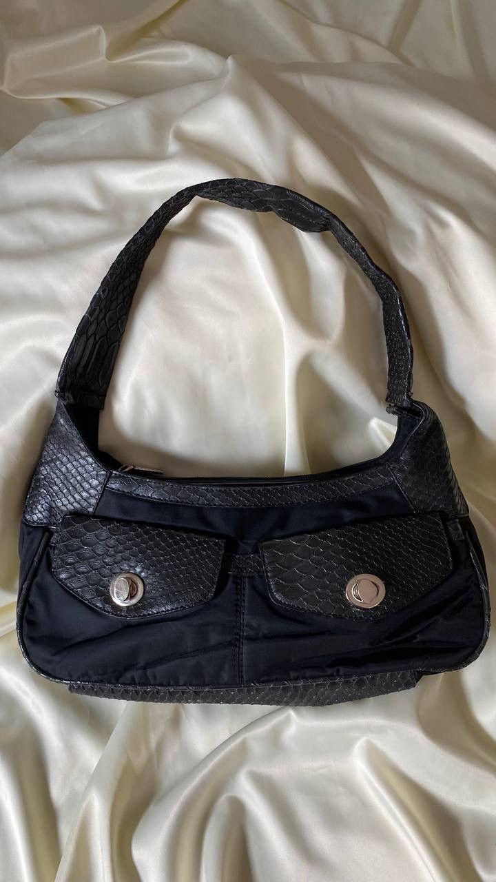 Vintage Vintage leatherette black shoulder bag Size ONE SIZE - 6 Thumbnail