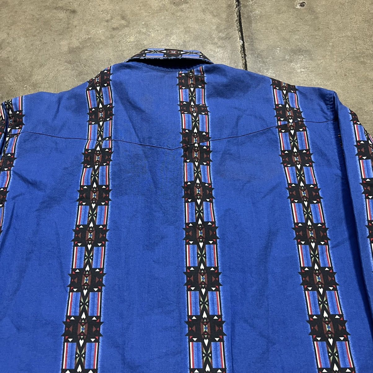 Wrangler Vintage Wrangler Western Shirt Pearl Snap Aztec Brushpopper Size US XL / EU 56 / 4 - 7 Thumbnail