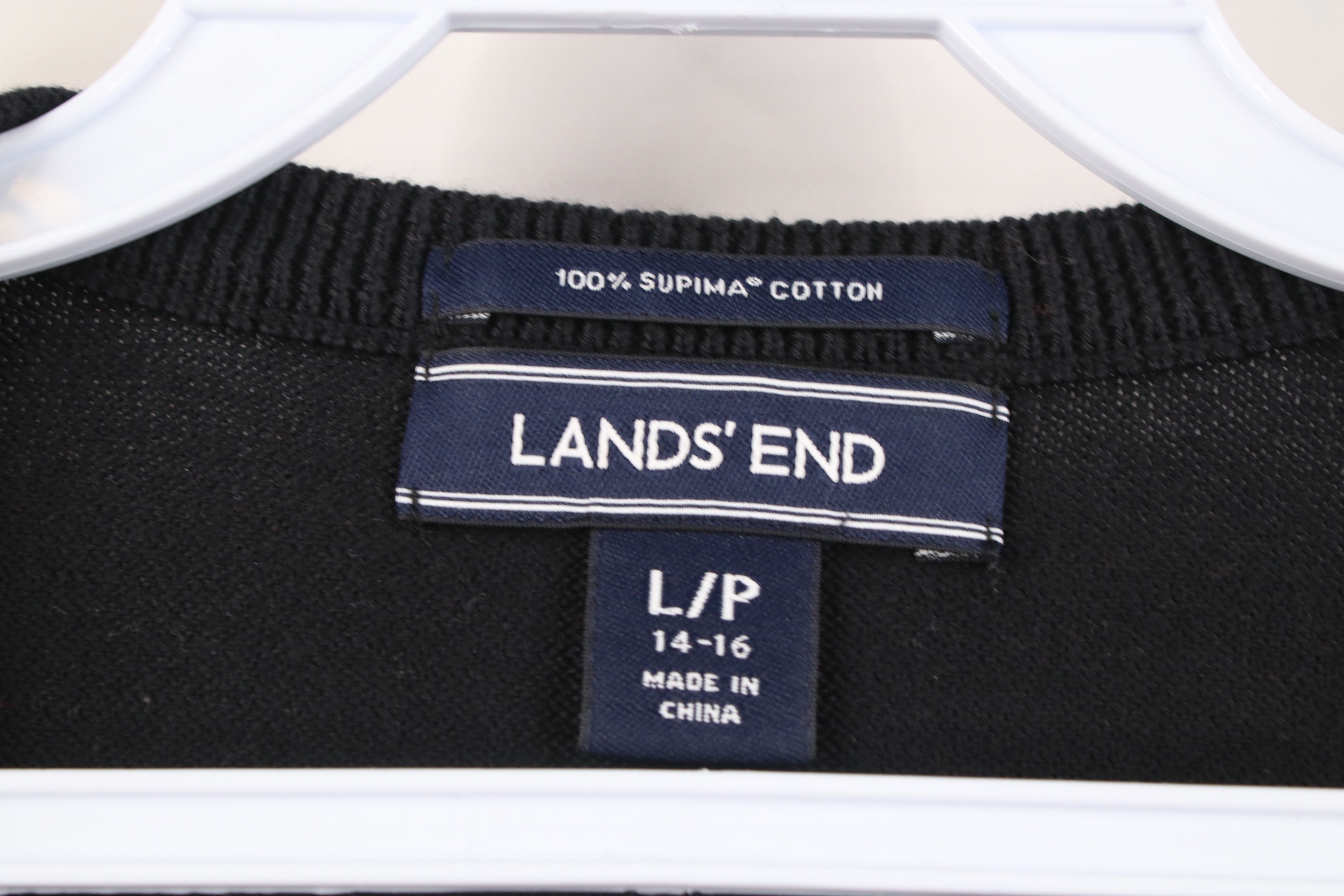 Lands' End Y2K Lands End Supima Cotton Knit Fox Cardigan Sweater Black Size L / US 10 / IT 46 - 8 Thumbnail