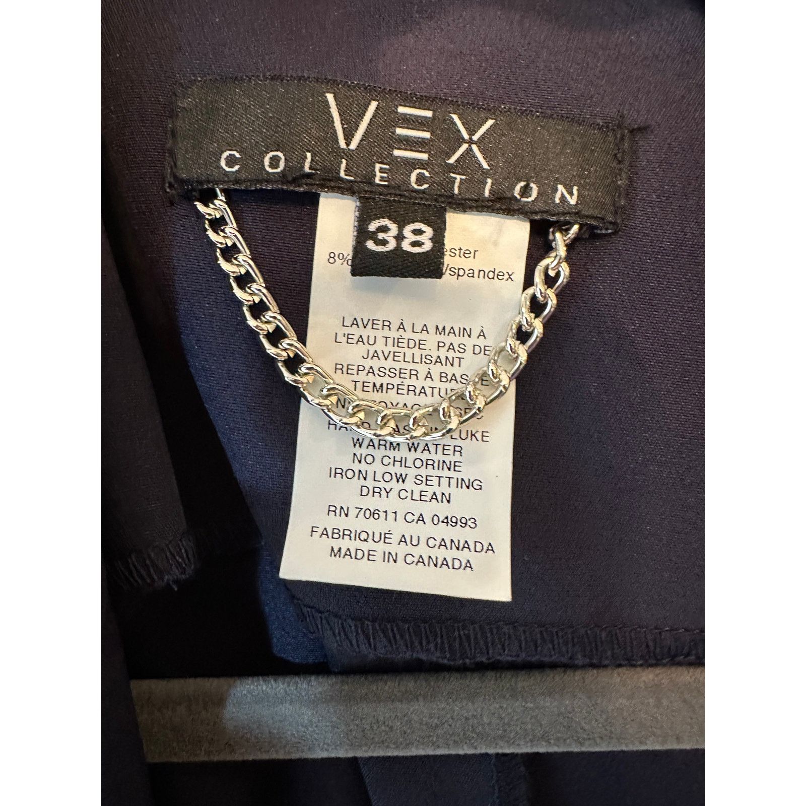 Other Vex Colley Blazer Silver-tone Grommet Details Navy 8 Size M / US 6-8 / IT 42-44 - 15 Thumbnail