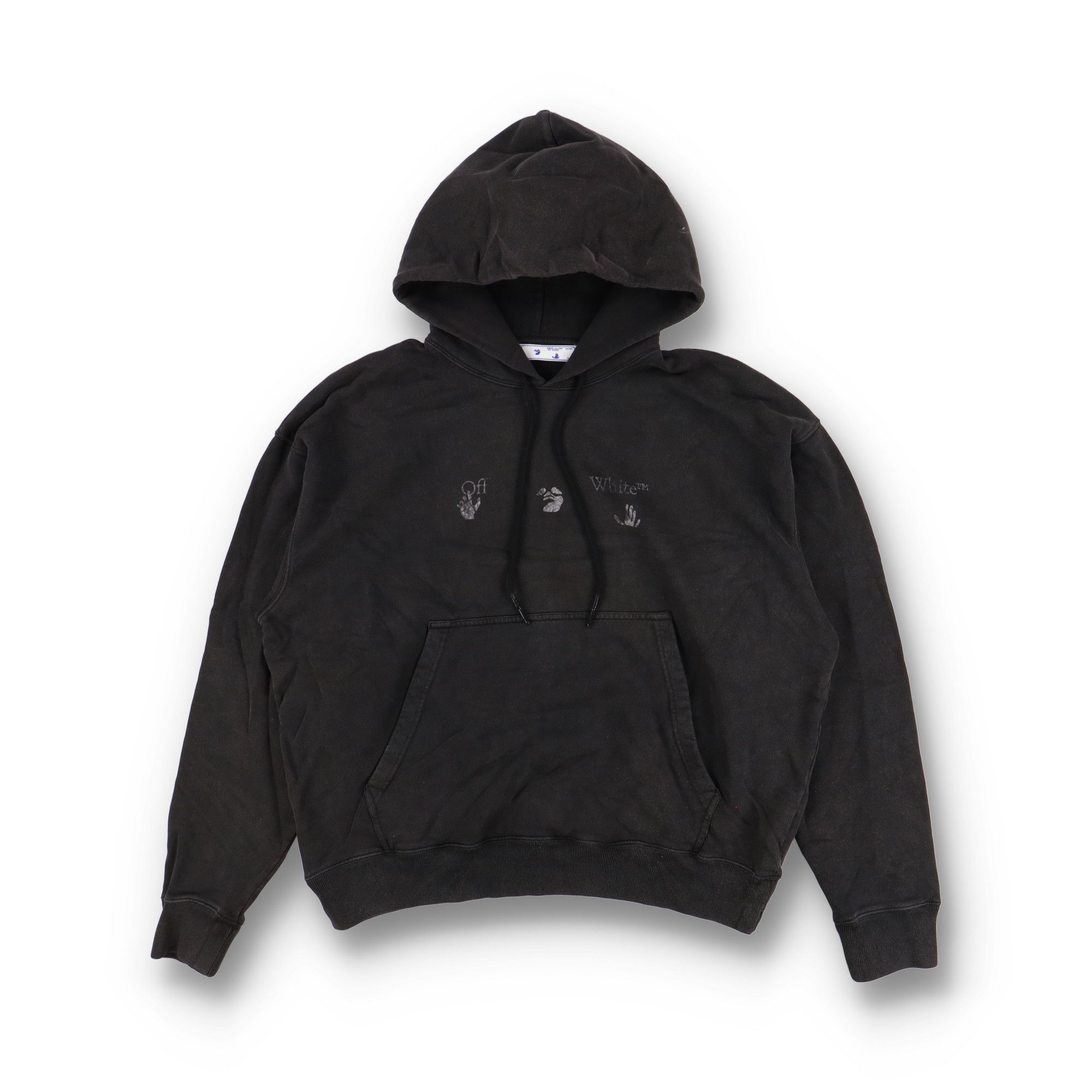 Off-White Vintage Black Big Logo Oversized Skate Hoodie Size US L / EU 52-54 / 3 - 1 Thumbnail