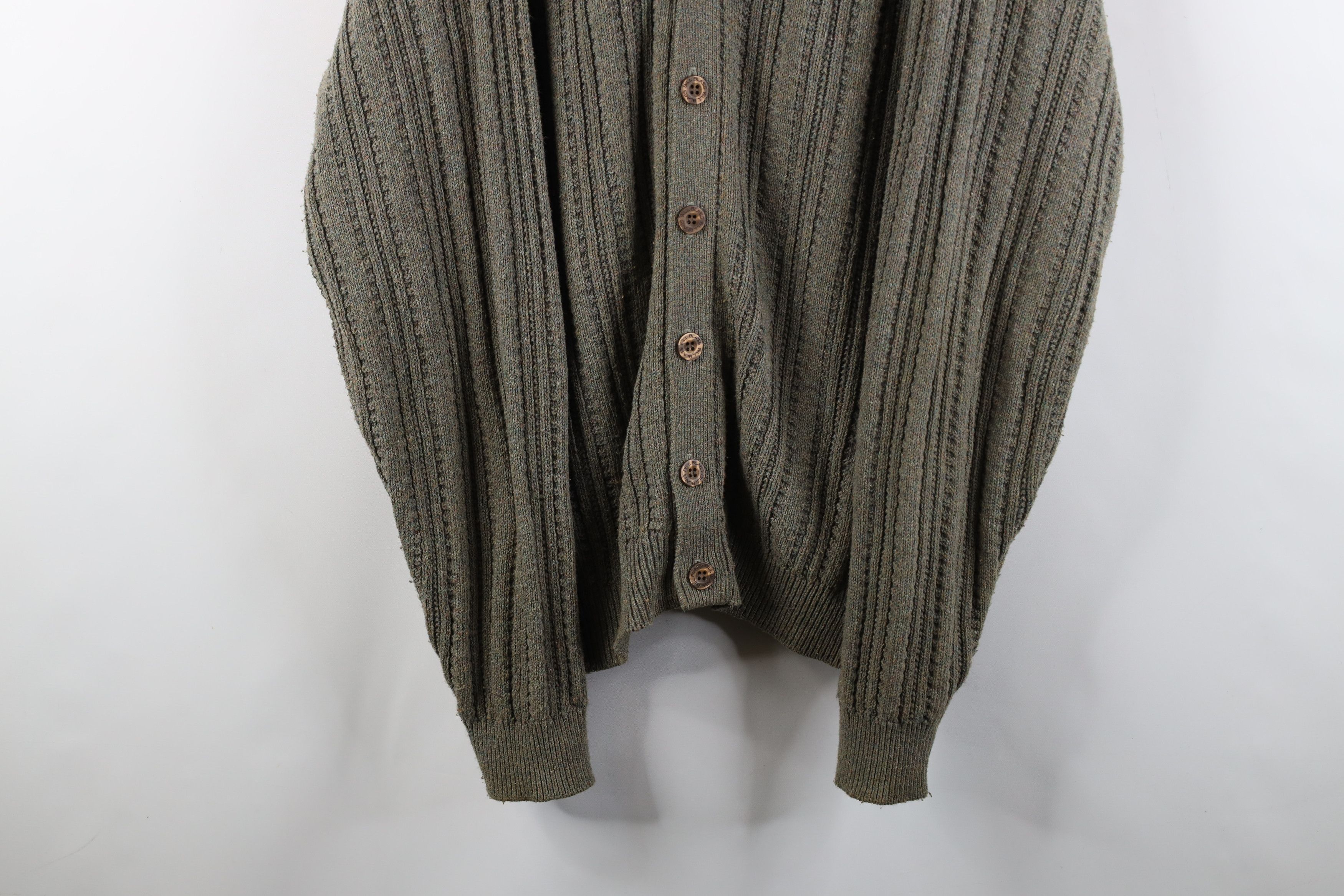 Vintage Vintage 90s Streetwear Ribbed Knit Cardigan Sweater USA Size US XL / EU 56 / 4 - 3 Thumbnail