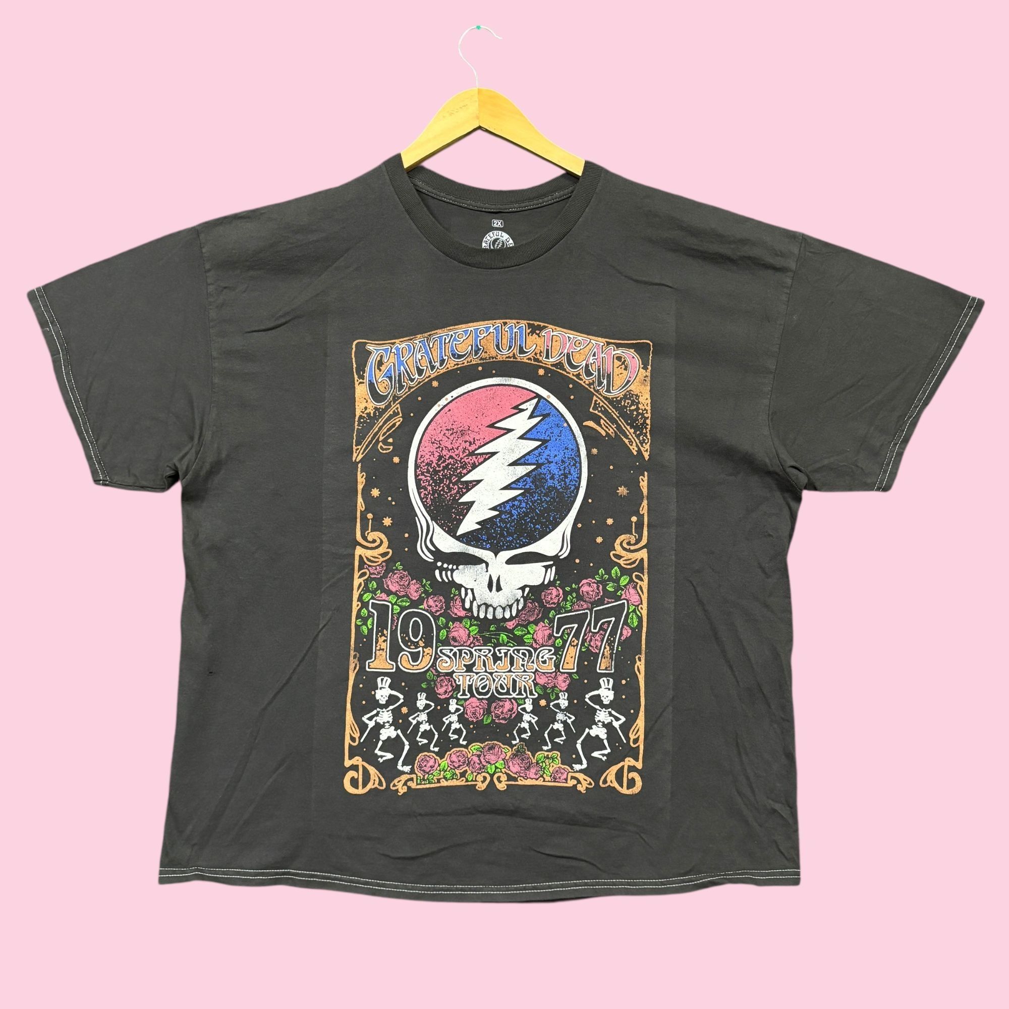 Grateful Dead Grateful Dead Spring Tour 1977 Rock Band Oversized Tee 2X Size US XXL / EU 58 / 5 - 1 Thumbnail
