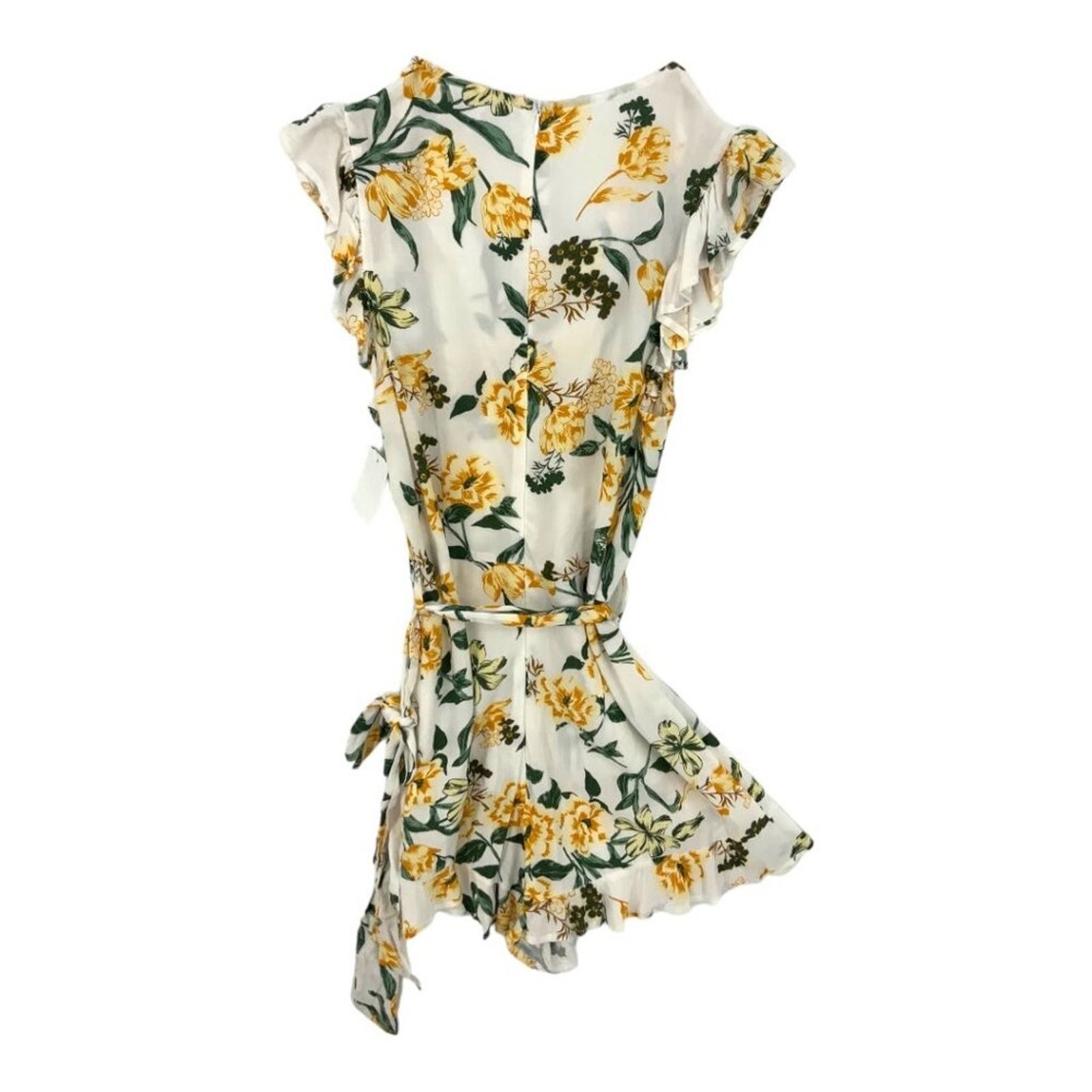 Steve Madden Steve Madden Floral V Neck Flutter Sleeve Romper XS NWOT Size 26" / US 2 / IT 38 - 2 Thumbnail