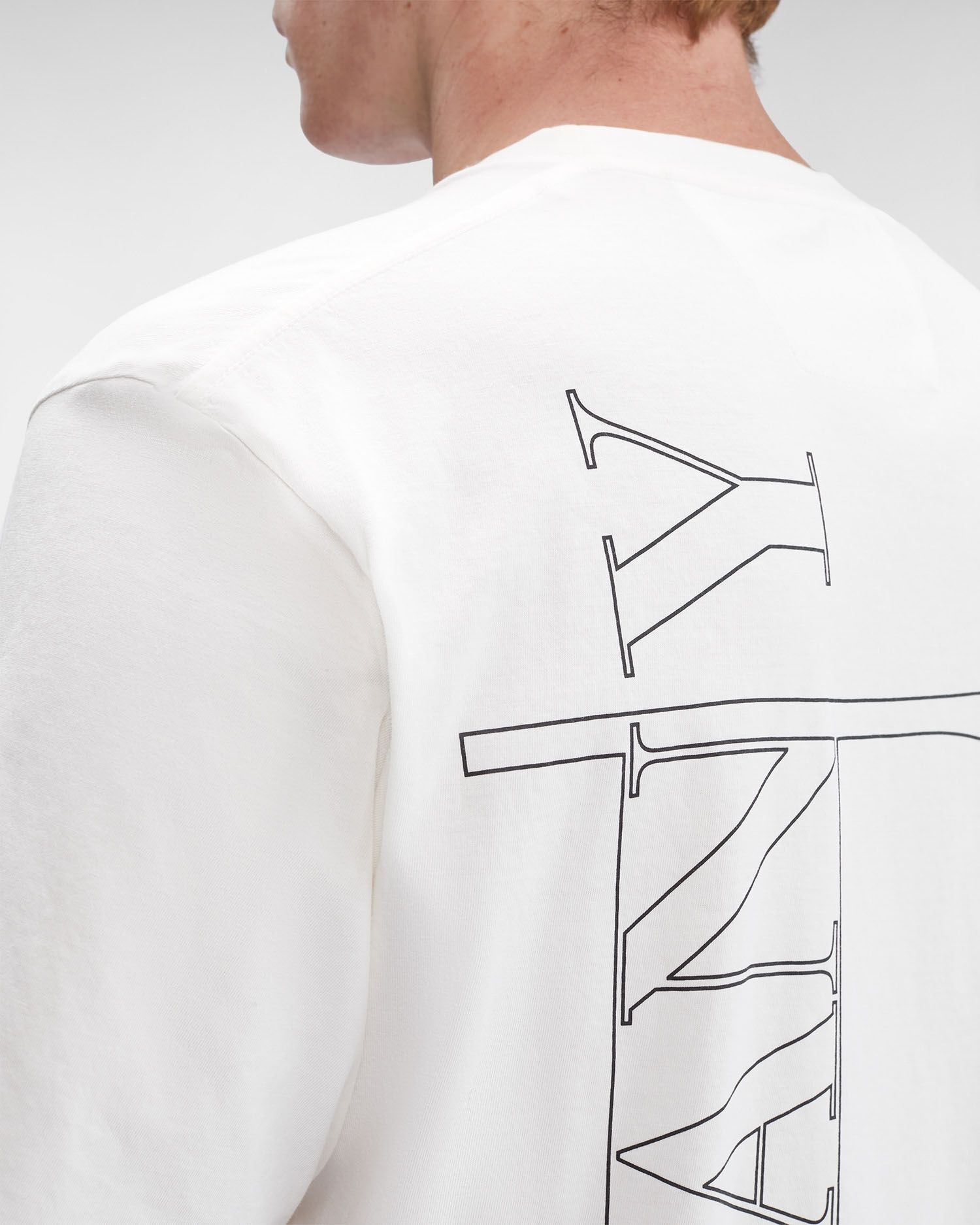 C.P. Company o1y1224 Logo Crewneck T-Shirt in White Size US M / EU 48-50 / 2 - 5 Thumbnail