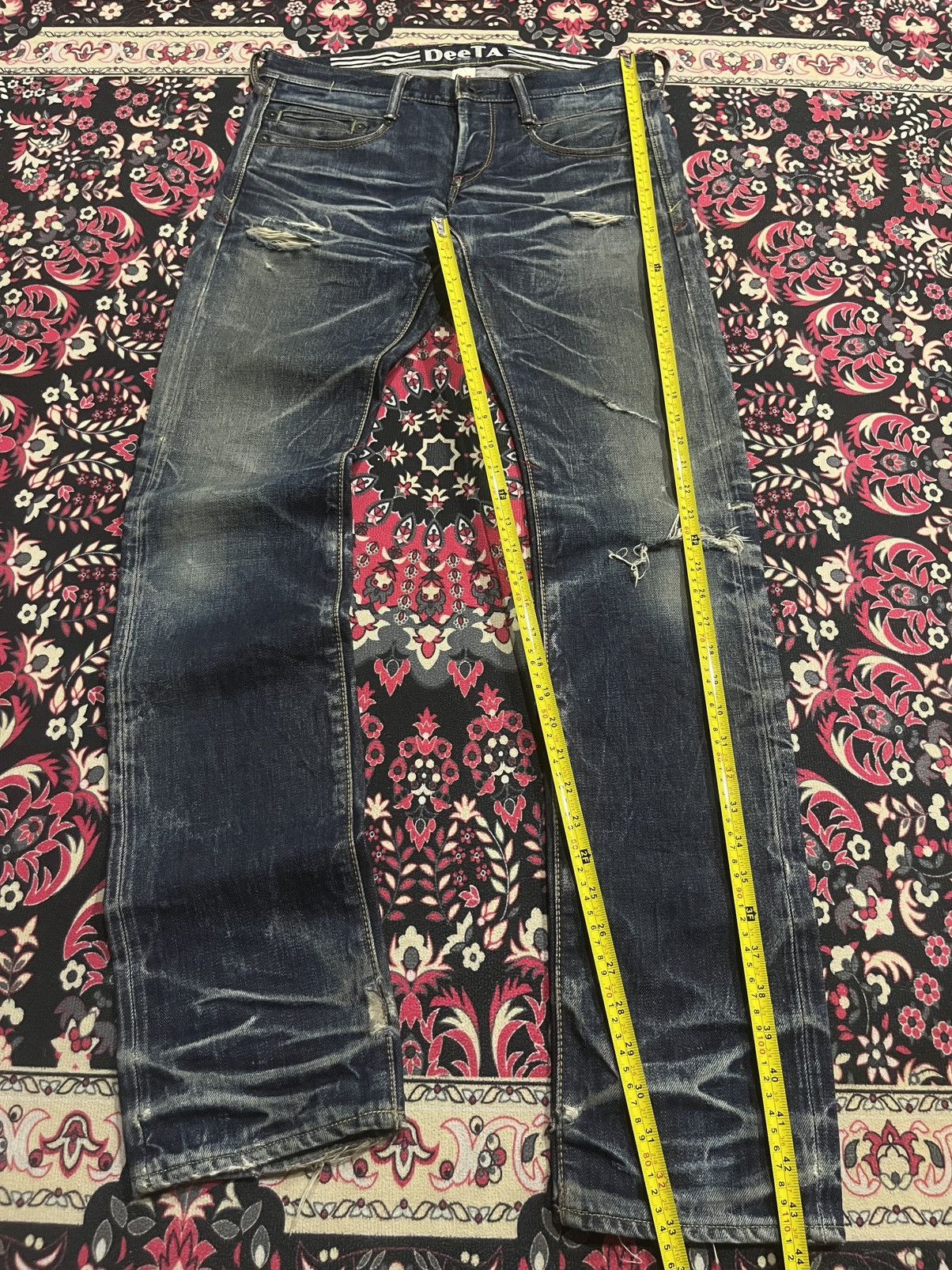 Japanese Brand ⚡️Insane⚡️Vintage Japanese DeeTA Heavy Whisker Selvedge Jeans Size US 30 / EU 46 - 17 Thumbnail