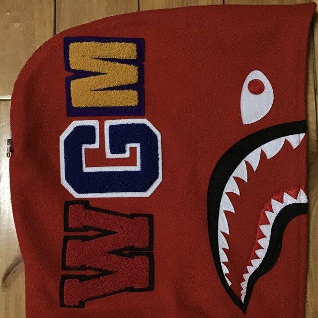 Bape BAPE Leather Sleeve Shark Hoodie Varsity Jacket APE NIGO Size US M / EU 48-50 / 2 - 5 Thumbnail