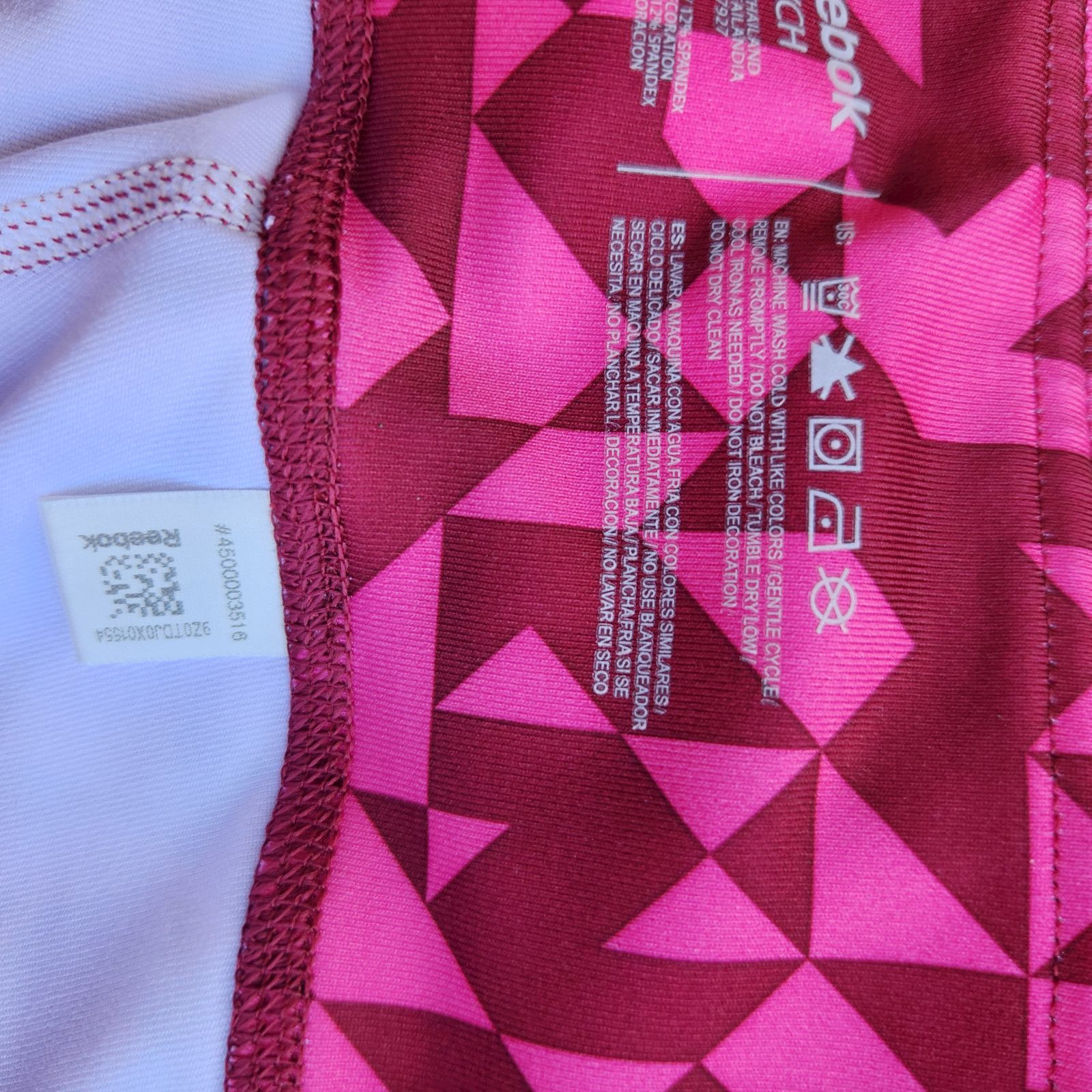 Reebok Reebok Geometic Pink Womens Leggings Size Small Ankle Length Size 27" / US 4 / IT 40 - 10 Thumbnail