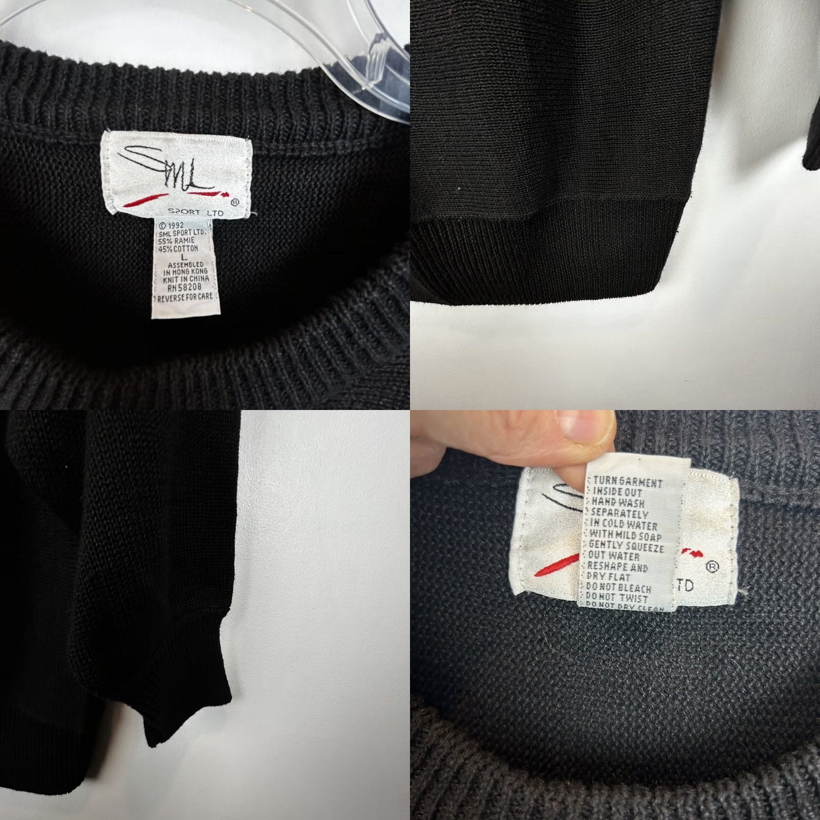 Etro VINTAGE Sequin Sweater Large Floral 90s Retro Black Party Event Womens Size L / US 10 / IT 46 - 8 Thumbnail