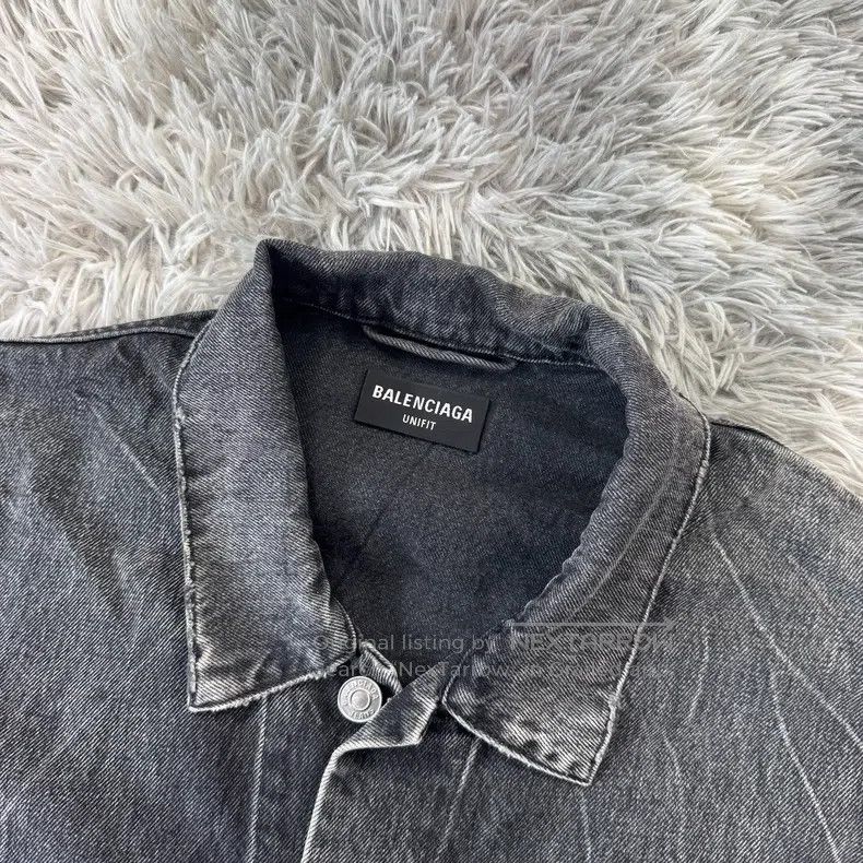 Balenciaga Balenciaga Washed Distressed Denim Jacket Size US XS / EU 42 / 0 - 2 Thumbnail