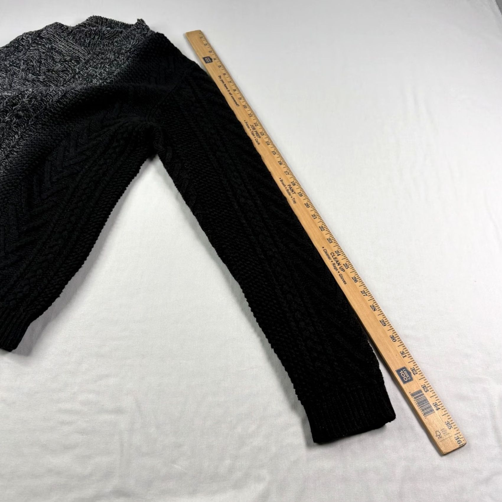 Vince Vince Sweater Mens Large Black Cable-Knit Wool Cashmere Pullover Size US L / EU 52-54 / 3 - 6 Thumbnail