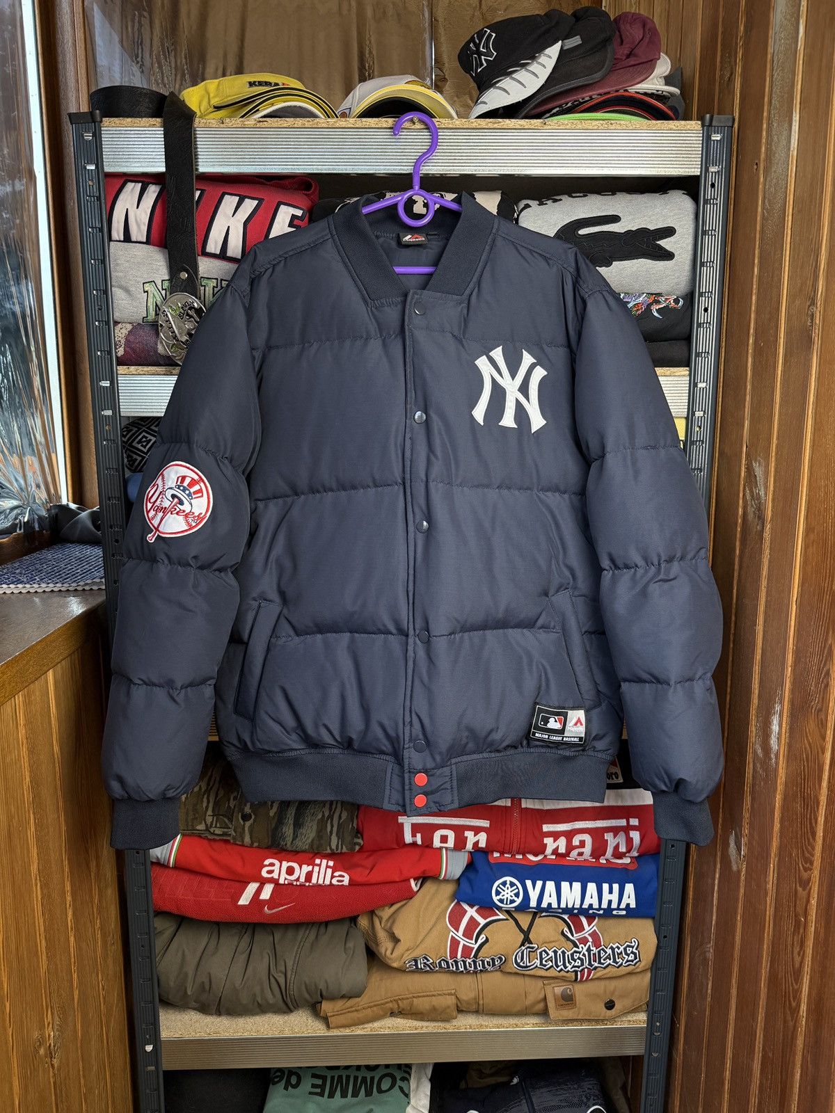Majestic Crazy Vintage Magestic New York Yankees Puffer Jacket Size US XL / EU 56 / 4 - 1 Thumbnail