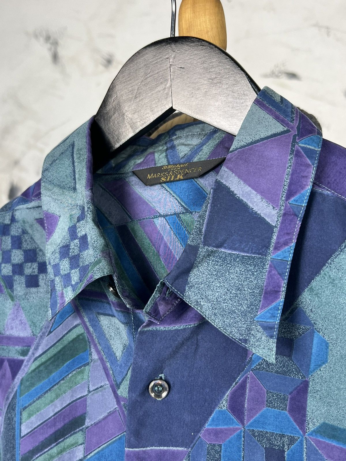 Marks & Spencer Vintage Marks & Spencer Silk Shirt Size L - XL Size US L / EU 52-54 / 3 - 4 Thumbnail