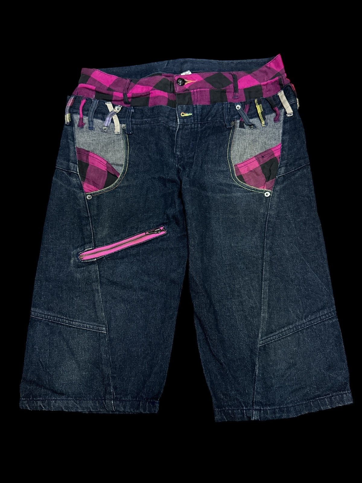If Six Was Nine Double Waist Flare 💥 Short denim multipocket 💥 Size US 34 / EU 50 - 4 Thumbnail