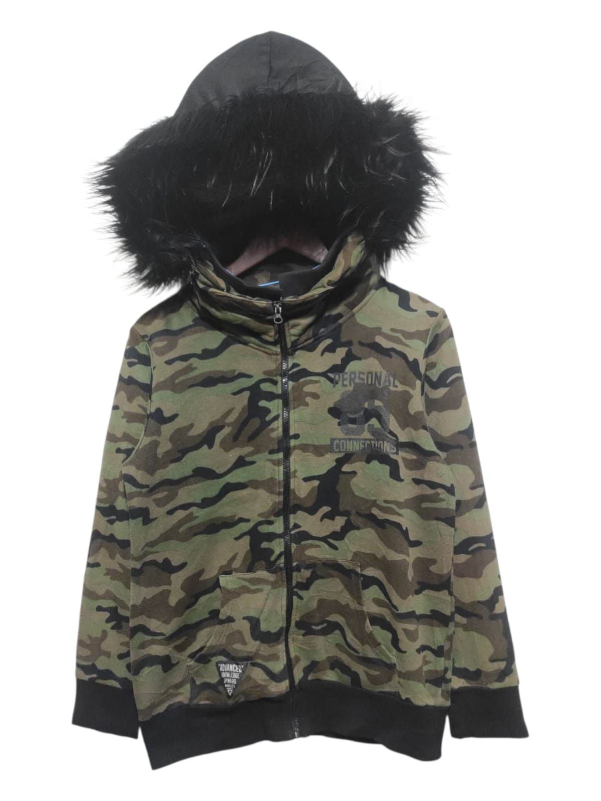 Japanese Brand Flag Stone camo Bono zip fur hoodie LGB style Size US XS / EU 42 / 0 - 1 Thumbnail