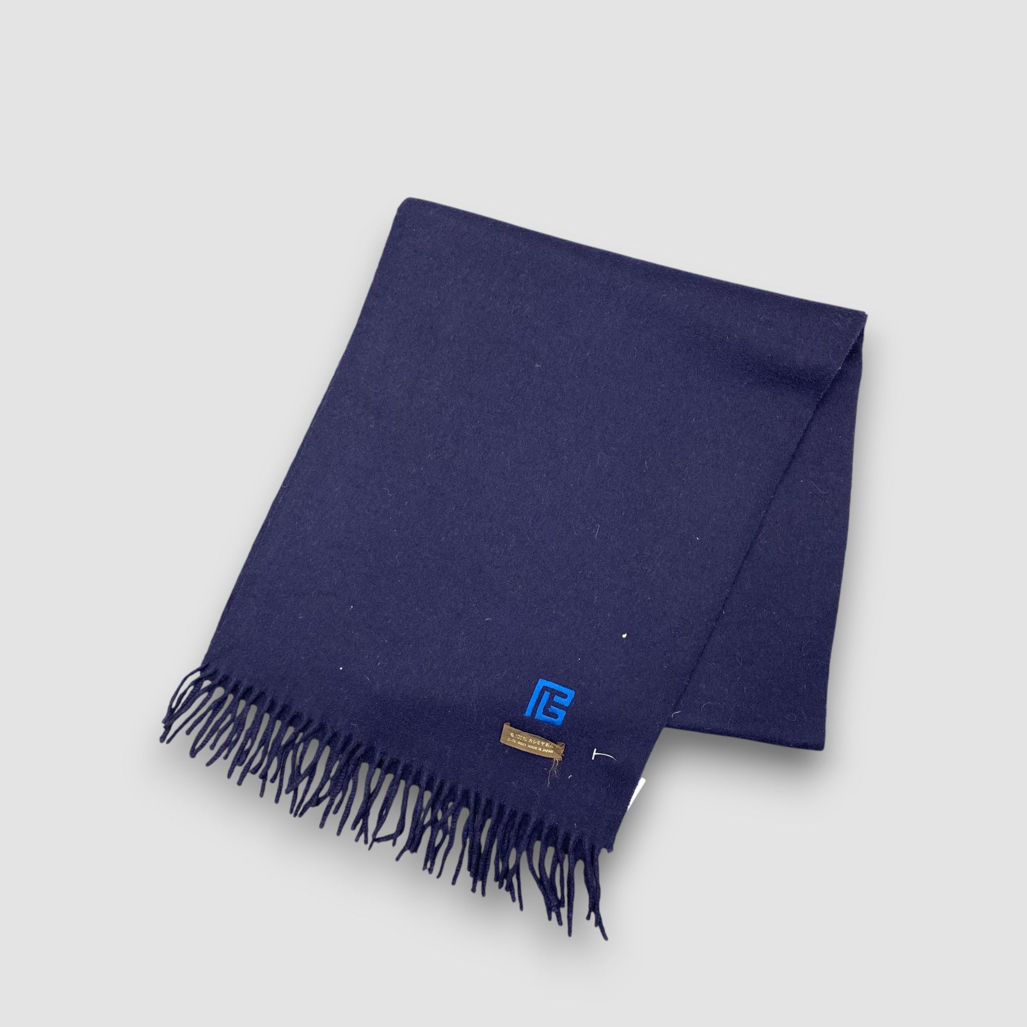 Japanese Brand Vintage Pierre Balmain Scarf Muffler Wool Fringe Scarves Size ONE SIZE - 3 Thumbnail