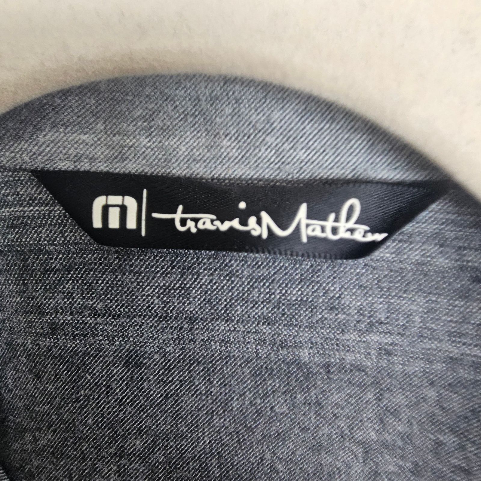 TravisMathew Travis Mathew Shirt Men M Gray Striped Button Flannel Grunge Size US M / EU 48-50 / 2 - 6 Thumbnail