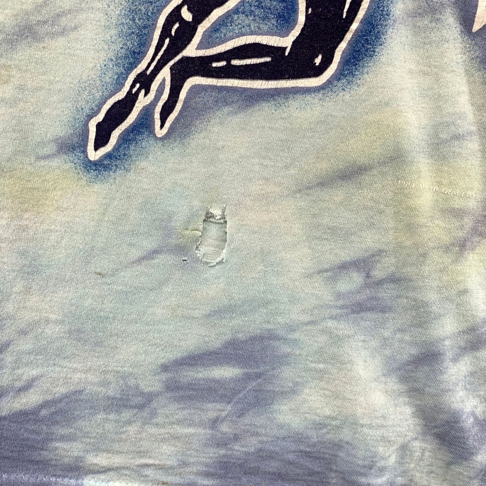 Vintage VINTAGE Led Zeppelin Graphic T Shirt Mens XL Blue Tie Dye Icarus Swan Song Rock Size US XL / EU 56 / 4 - 6 Thumbnail