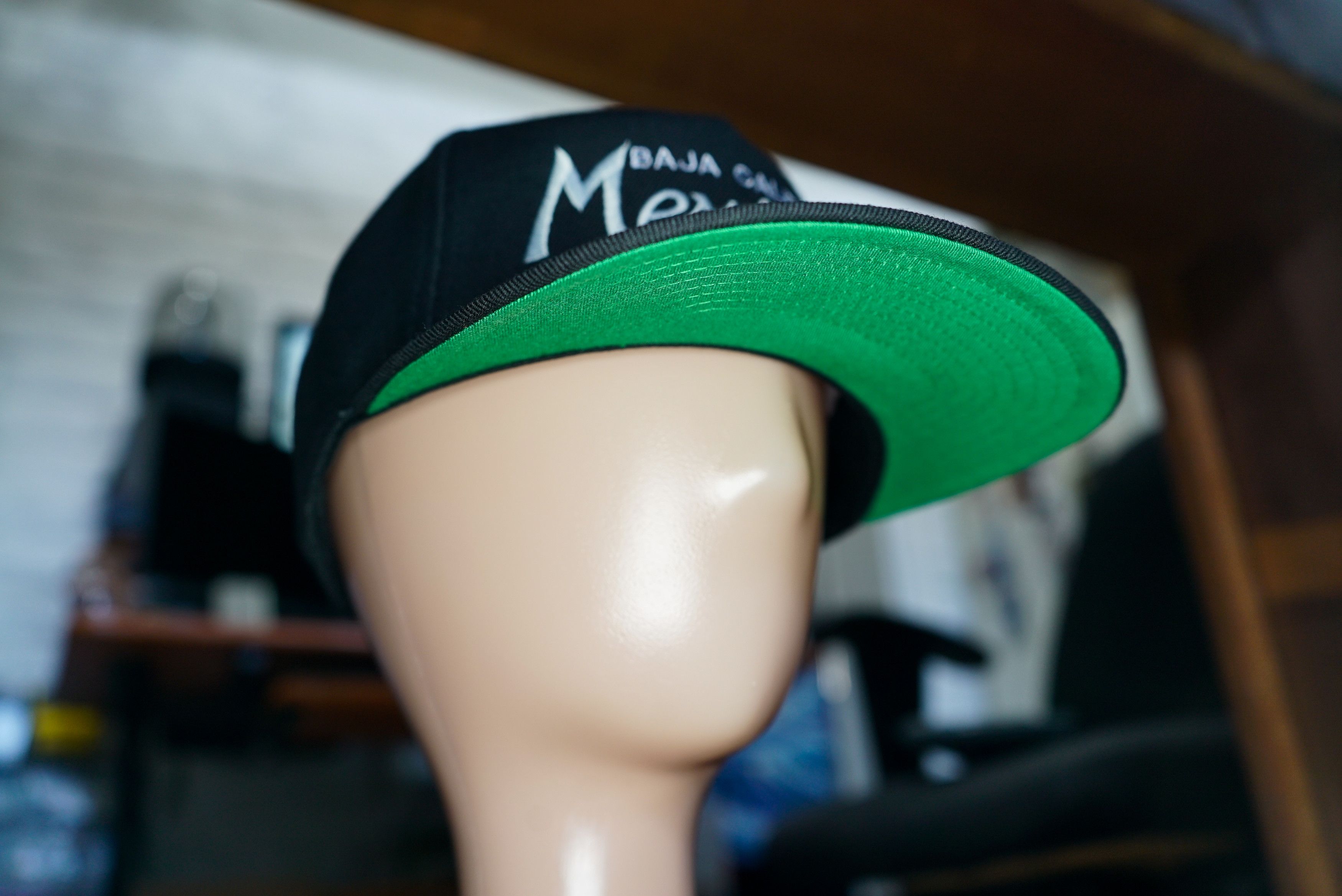Handmade Baja California Mexicali Retro Script Style Snapback Hat Size ONE SIZE - 6 Thumbnail