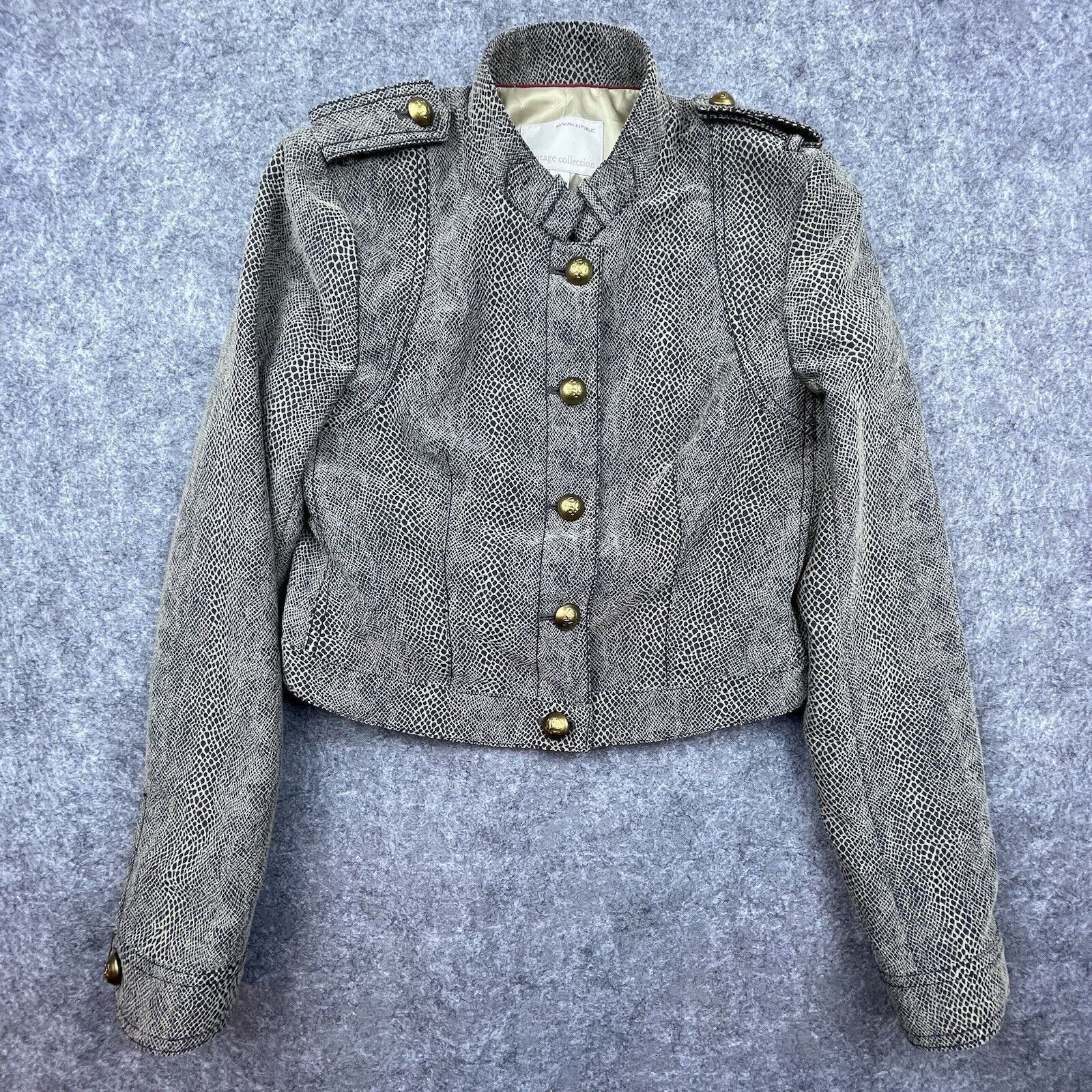Banana Republic Banana Republic Heritage Blazer Women 6 Tan Military Snake Size M / US 6-8 / IT 42-44 - 1 Thumbnail