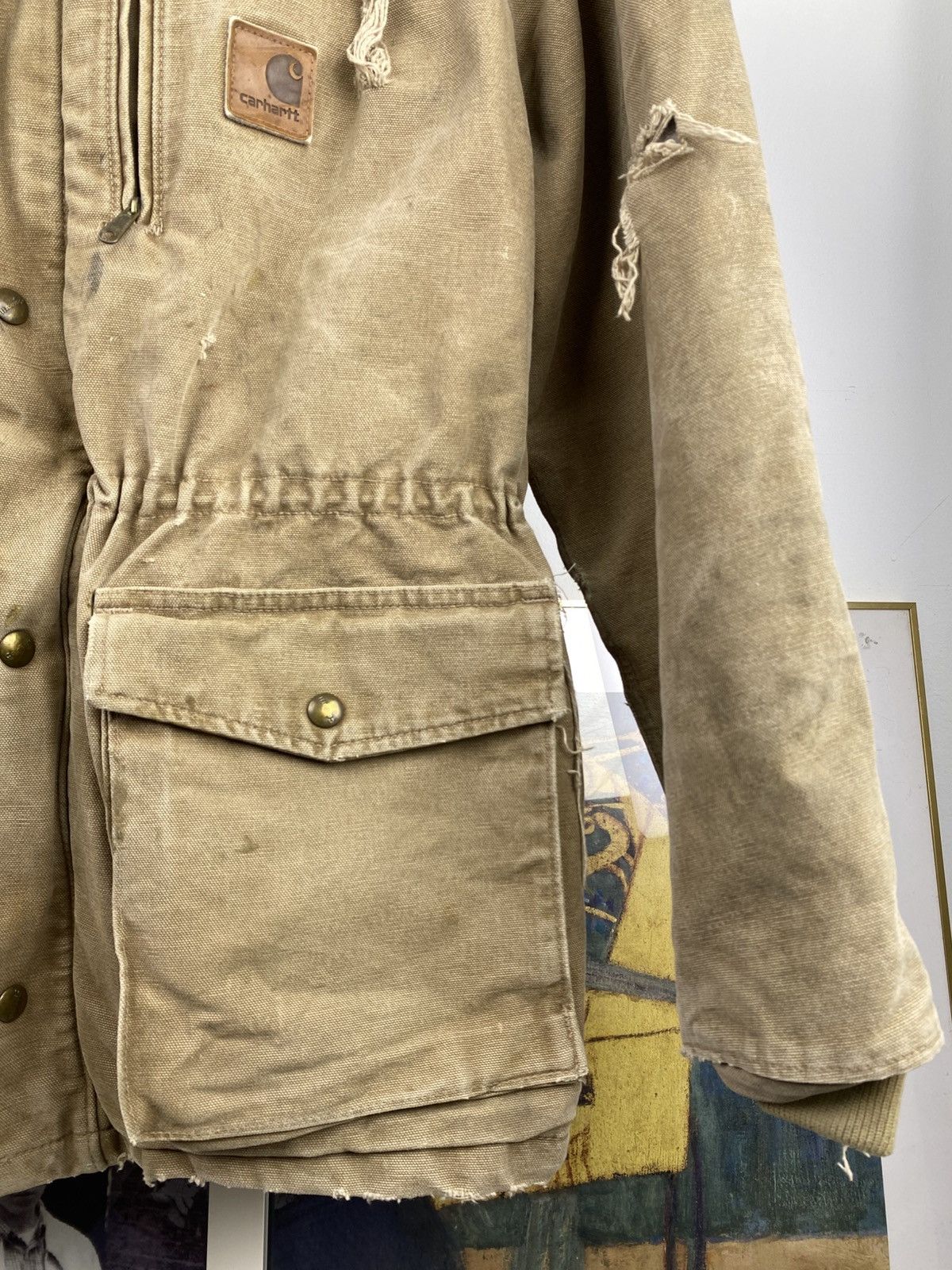 Carhartt 2000’s Carhartt Sandstone Rancher Thrashed Coat Size US M / EU 48-50 / 2 - 7 Thumbnail