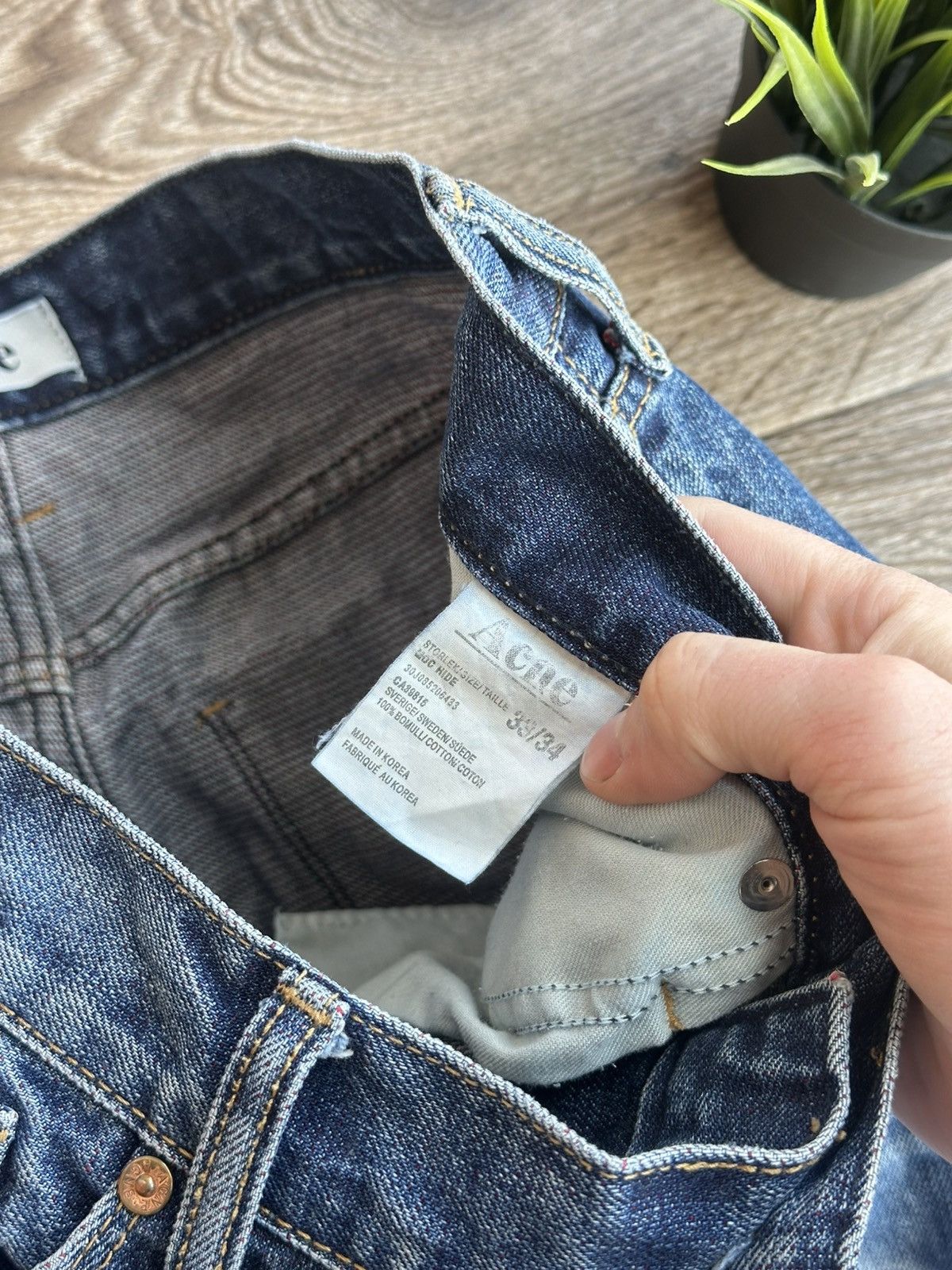 Acne Studios 🔥 Acne Studios Moc Hide Jeans 33x34 Vintage Wash Denim Pants Size US 33 - 7 Thumbnail