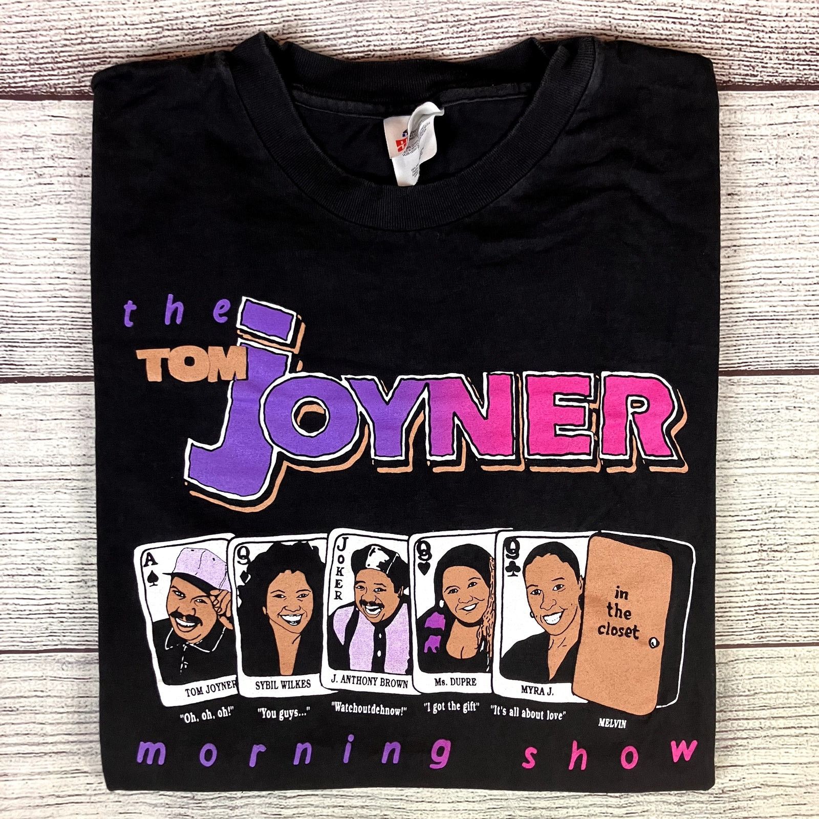 Hanes × Vintage Vintage 1990s The Tom Joyner Morning Show Comedy T-shirt Size US XL / EU 56 / 4 - 1 Thumbnail