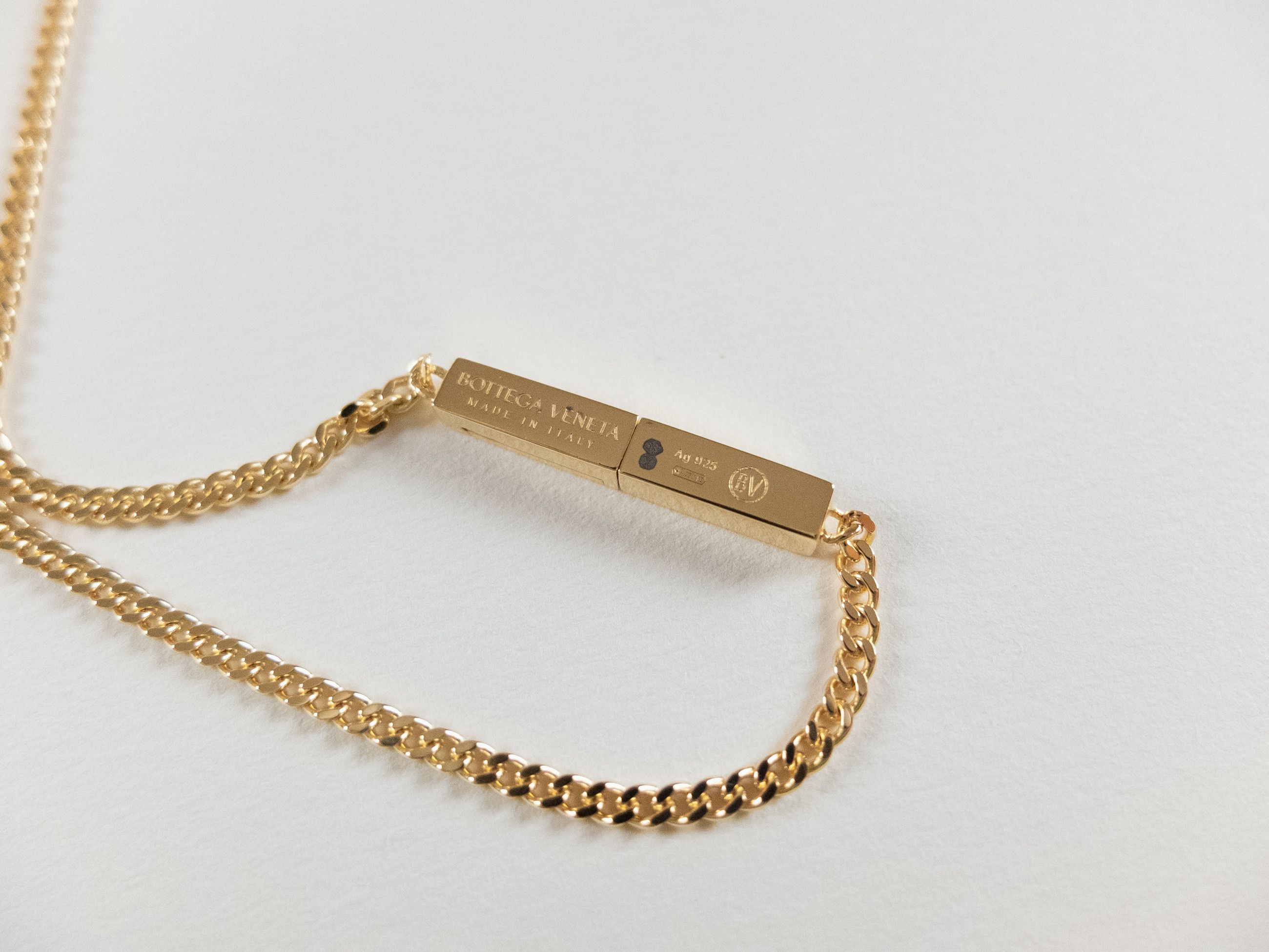Bottega Veneta BOTTEGA VENETA ID orange & gold Sterling silver necklace q Size ONE SIZE - 6 Thumbnail